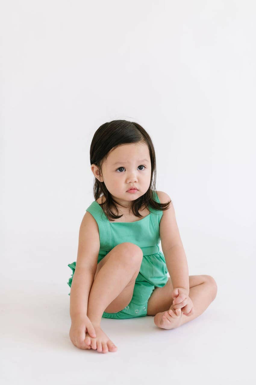 Isla Romper in Sea Green romper Ollie Jay