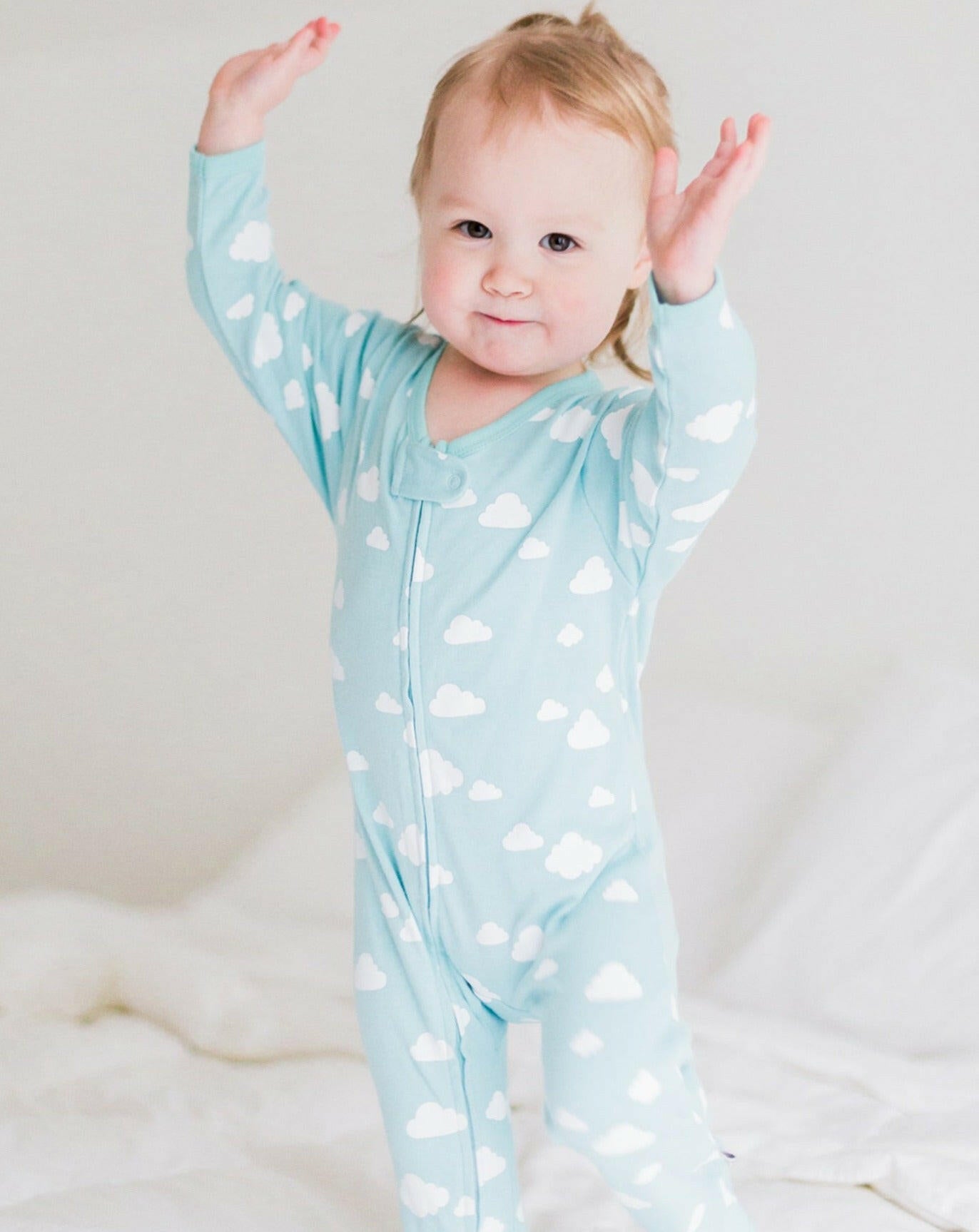 Clouds Zipper Footie Baby Clothing BabySoy