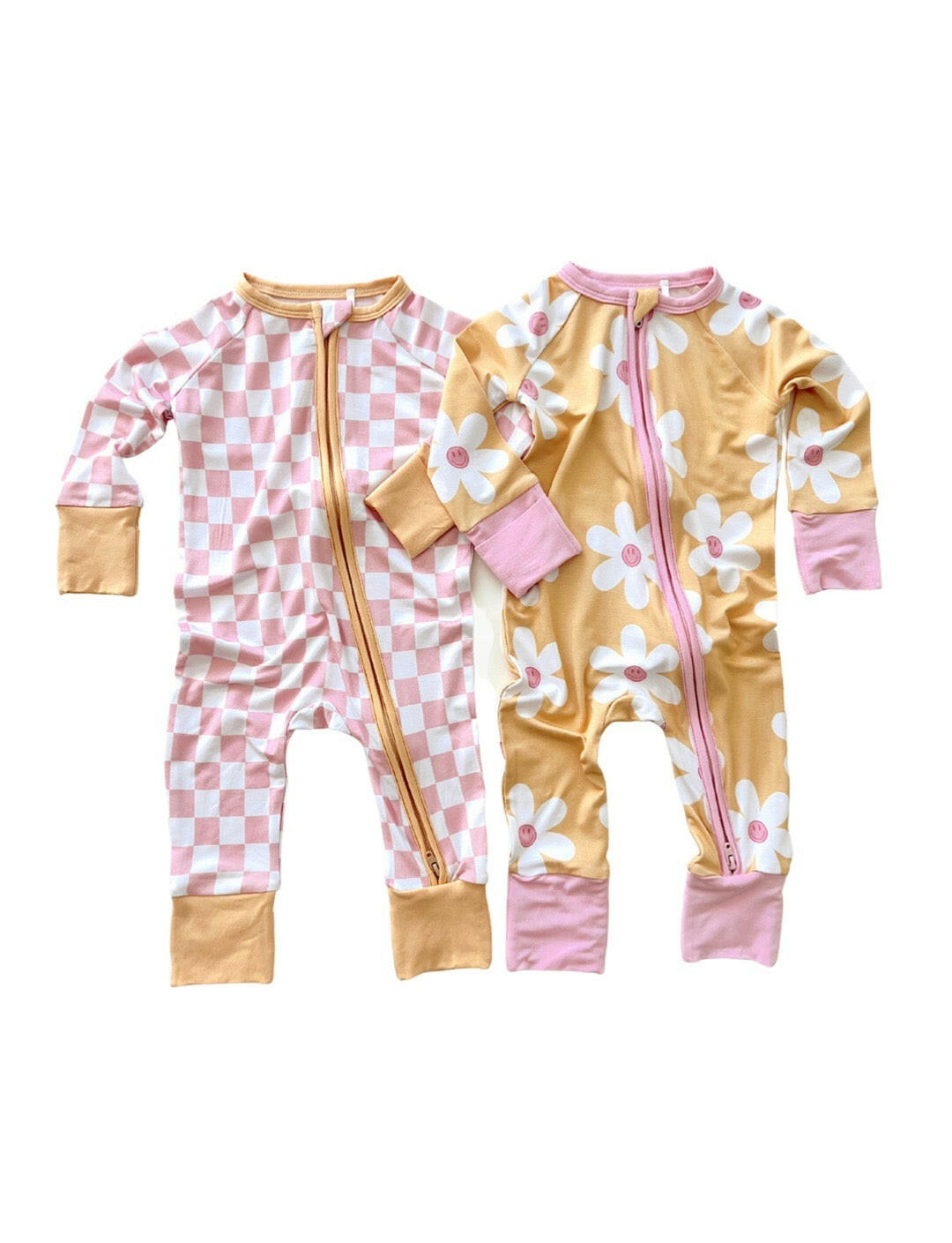 Retro Daisy Zipper Romper Baby & Toddler Sleepwear In my Jammers