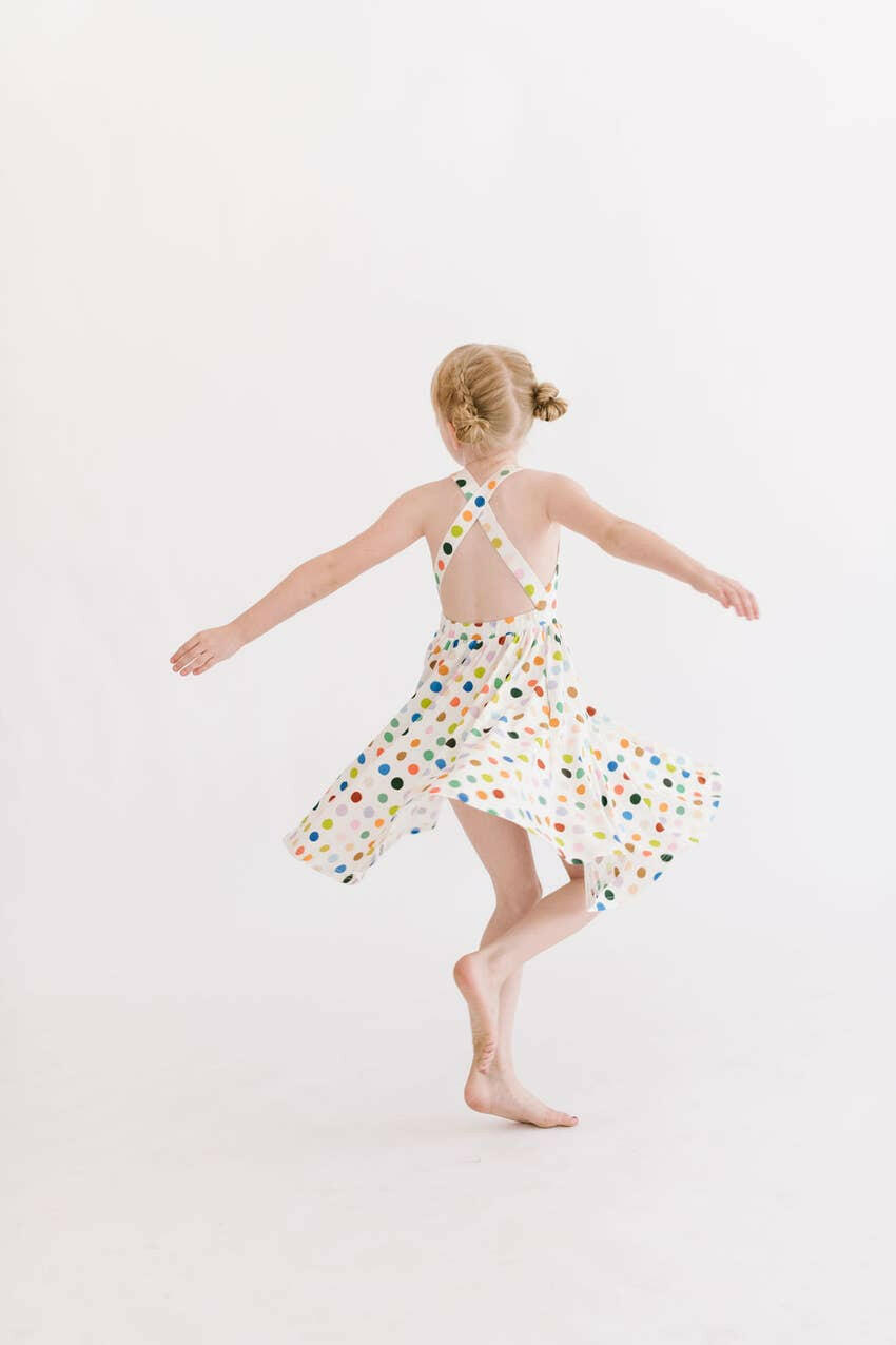 Sofia Dress in Bold Dots Ollie Jay