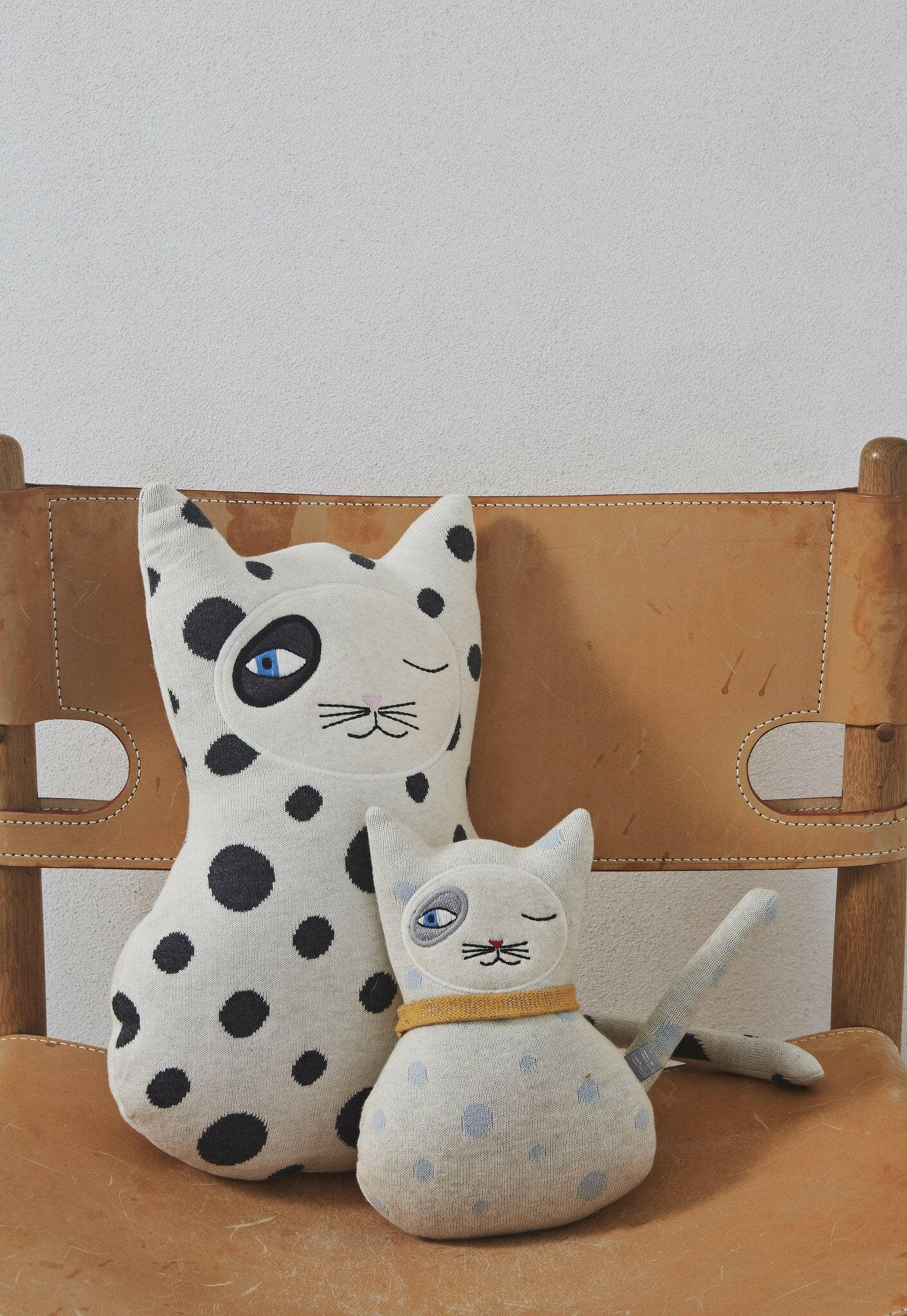 Cat Zorro Cushion - White OYOY