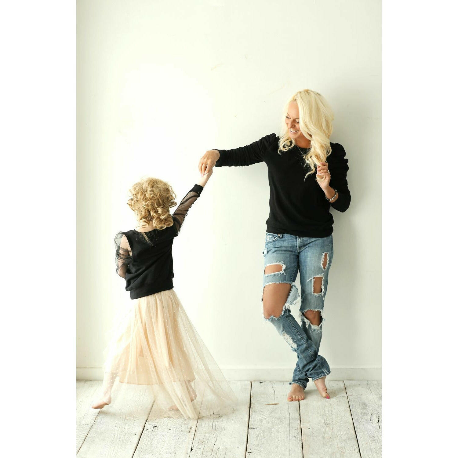 Organic Jolie Top Mesh Sleeves Top Be Mi Los Angeles