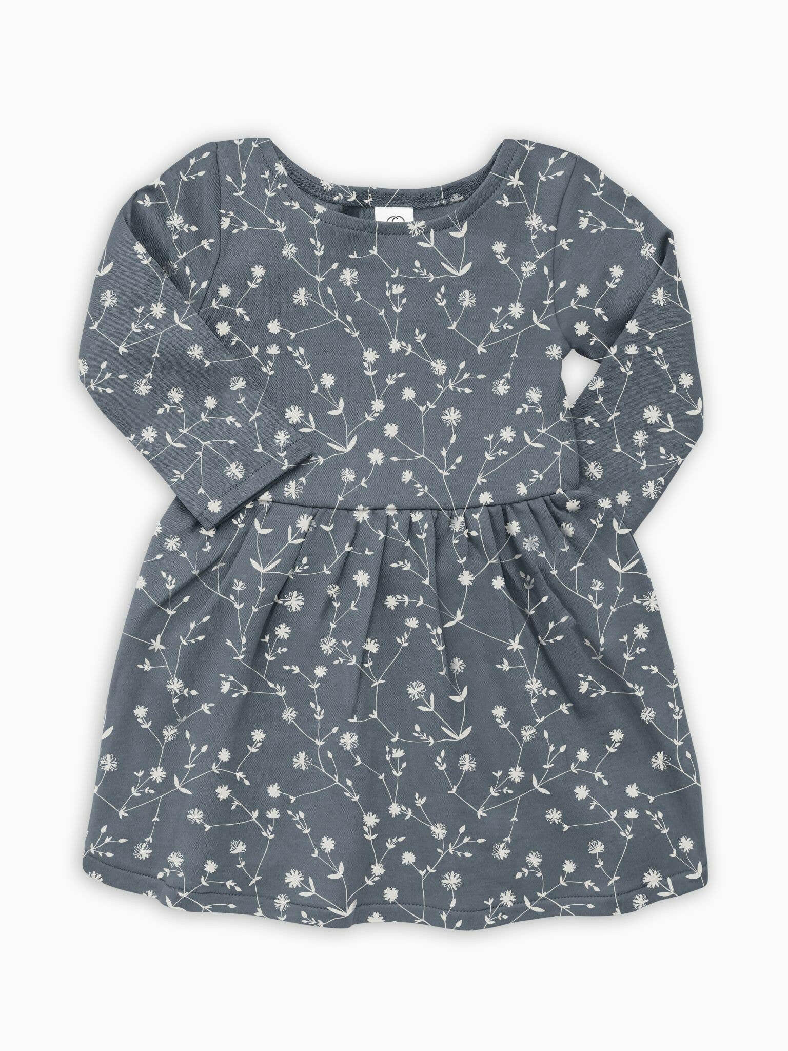 Stell Swing Dress Organic Cotton - Muri Floral / Harbor Baby Clothing Colored Organics