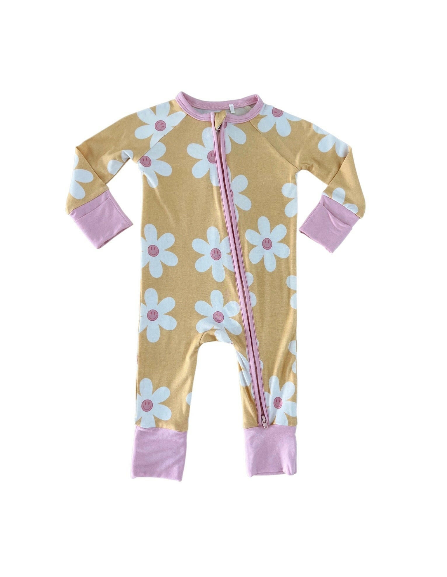 Retro Daisy Zipper Romper Baby & Toddler Sleepwear In my Jammers