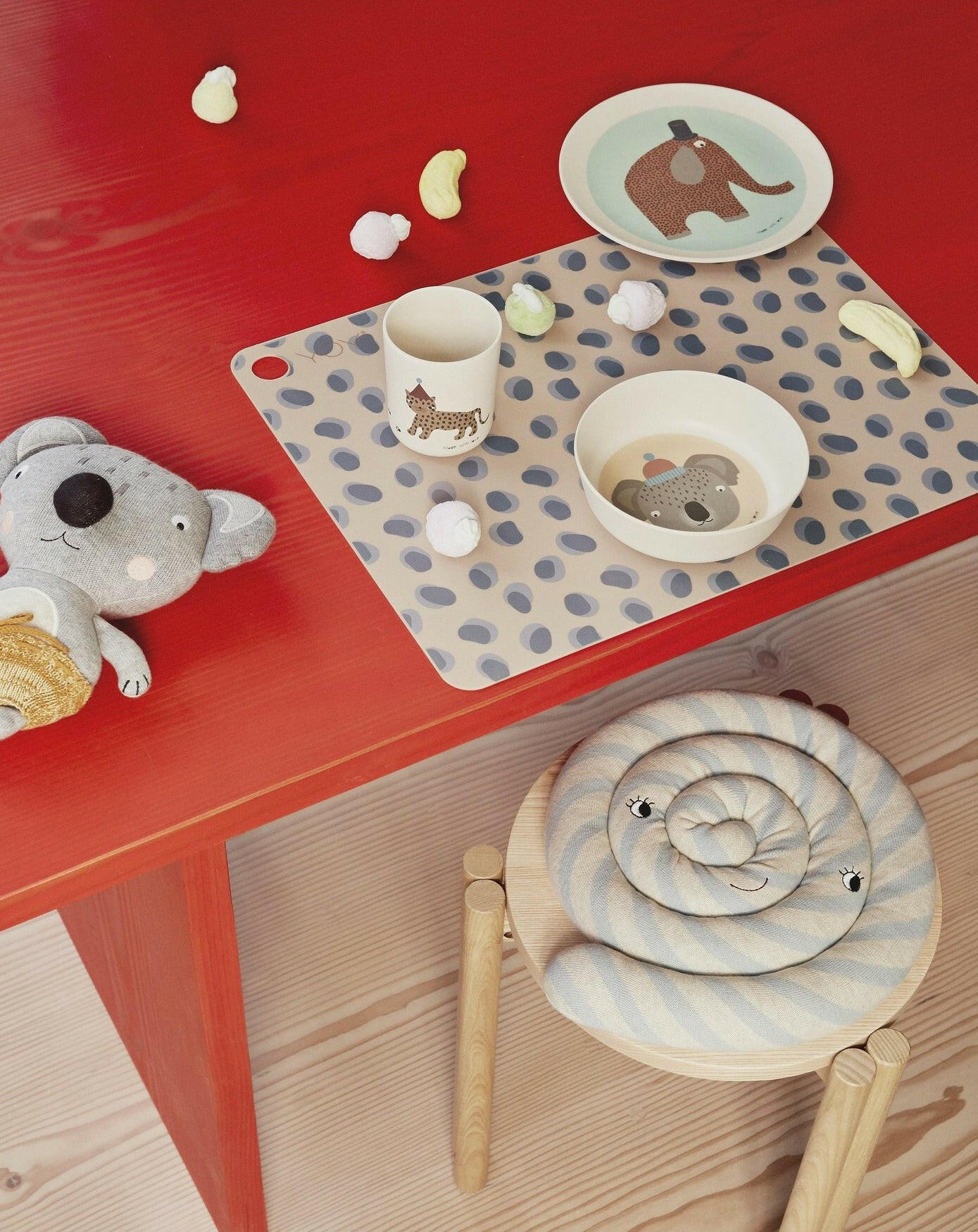Hathi Bamboo Tableware Set - Offwhite Baby Essentials OYOY