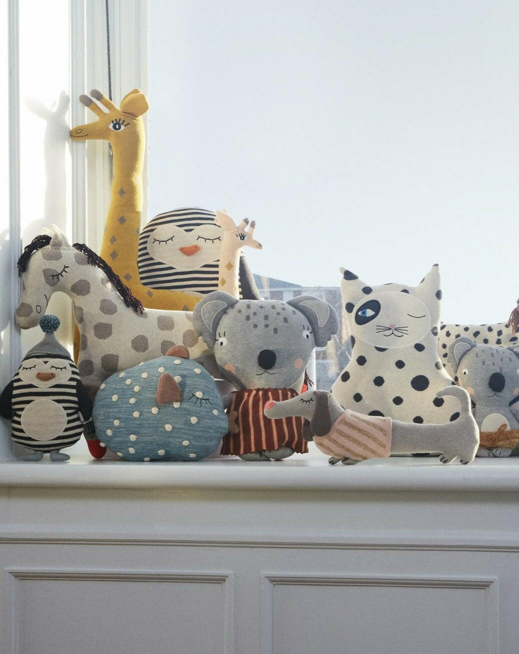 Horse Pippa Cushion - Beige / Brown Stuffies OYOY