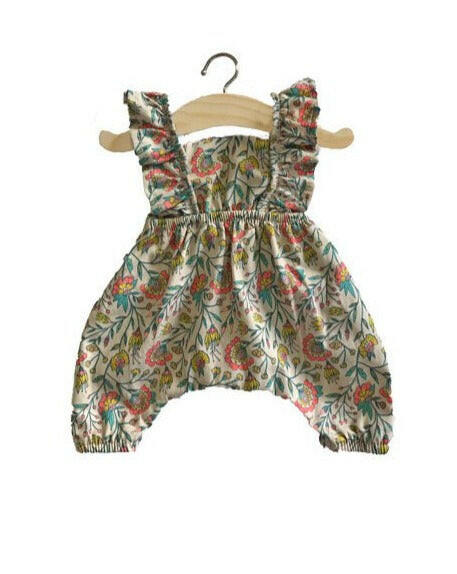 Minikane Doll Flutter Sleeve Maya Jumpsuit - Floral Doll Clothing Minikane