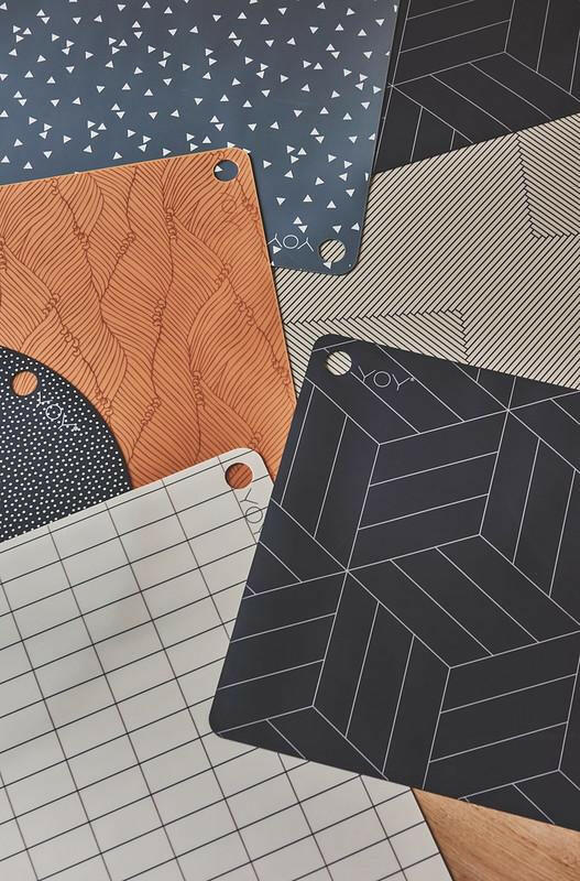Placemat Dot - 2 Pcs/Pack - Dark Grey Feeding OYOY