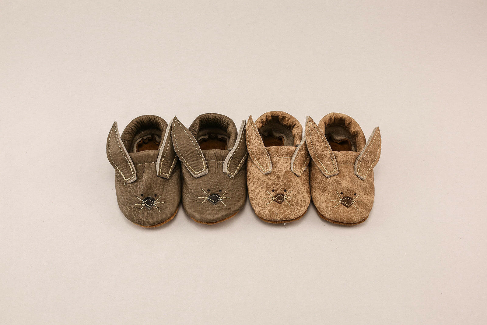 Dovetail & Latte Bunnies // Cute Critters Leather Shoes Baby and Toddler Bunny Baby Shoes Starry Knight Design