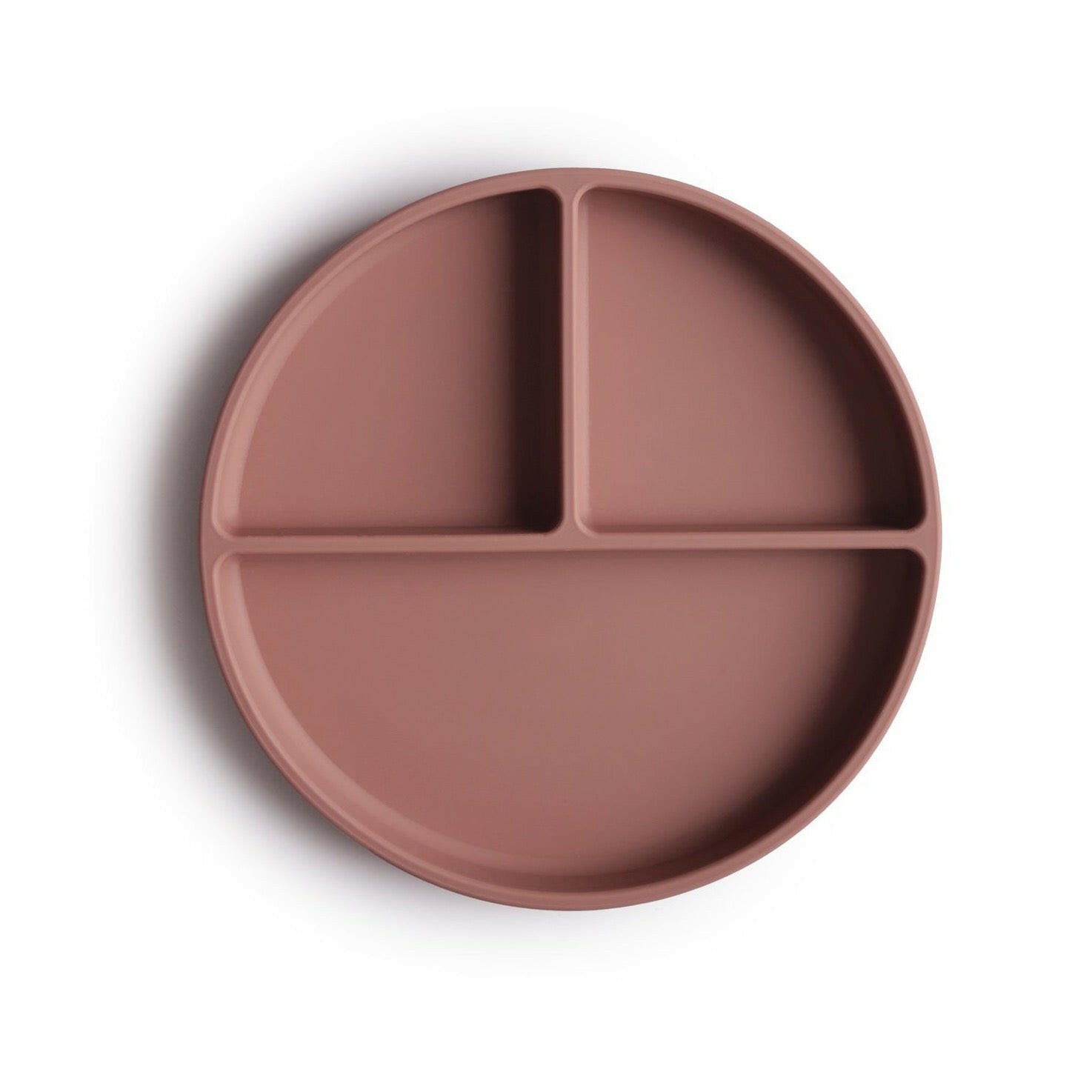 Silicone Suction Plate Feeding Mushie Cloudy Mauve