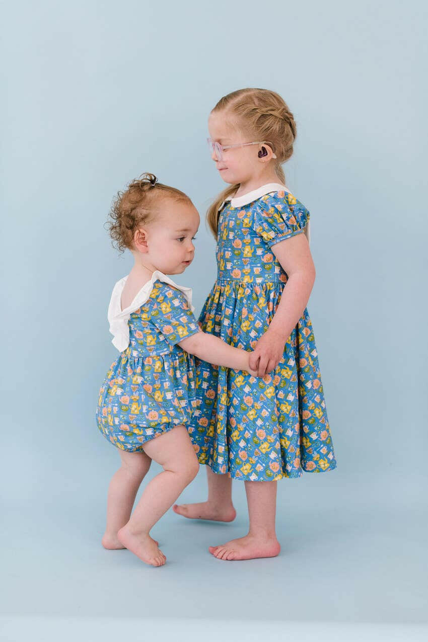 Harlow Romper in Tea Party romper Ollie Jay