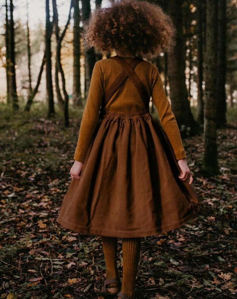 The Corduroy Pinafore - Rust Clothing The Simple Folk