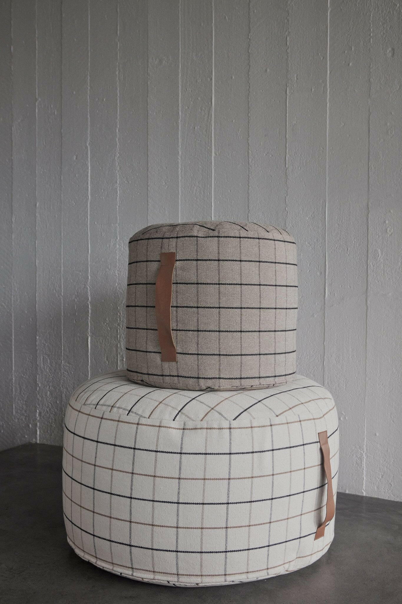Grid Pouf - Clay OYOY
