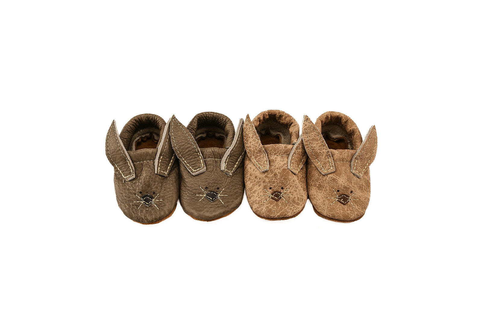 Dovetail & Latte Bunnies // Cute Critters Leather Shoes Baby and Toddler Bunny Baby Shoes Starry Knight Design