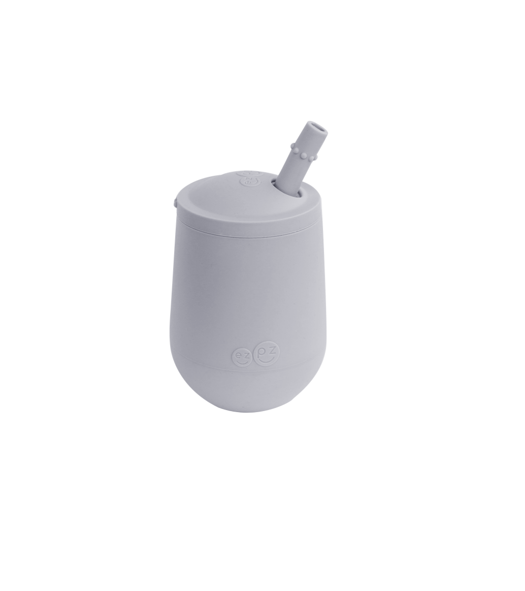 Mini Cup + Straw Training System - Pewter Feeding ezpz