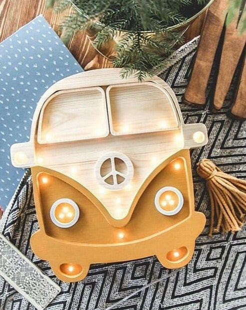 Camper Van Lamp - Mustard Wood Lighting Little Lights
