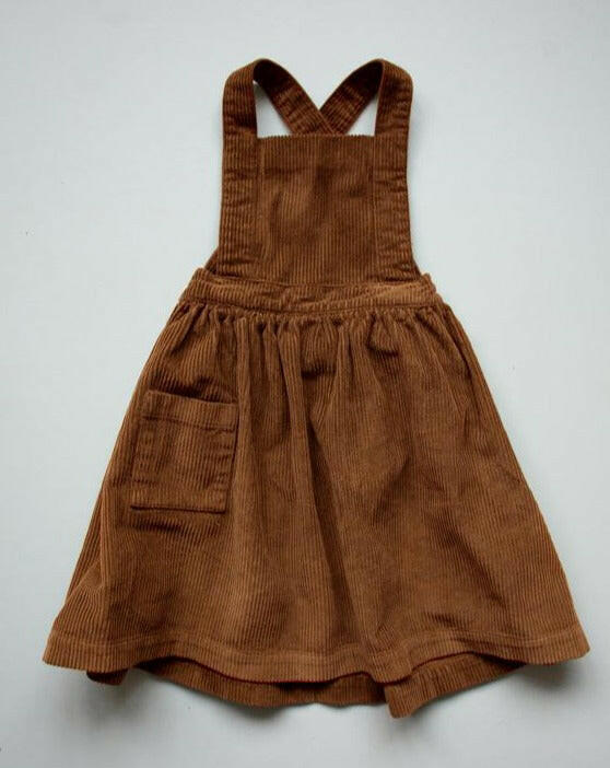 The Corduroy Pinafore - Rust Clothing The Simple Folk
