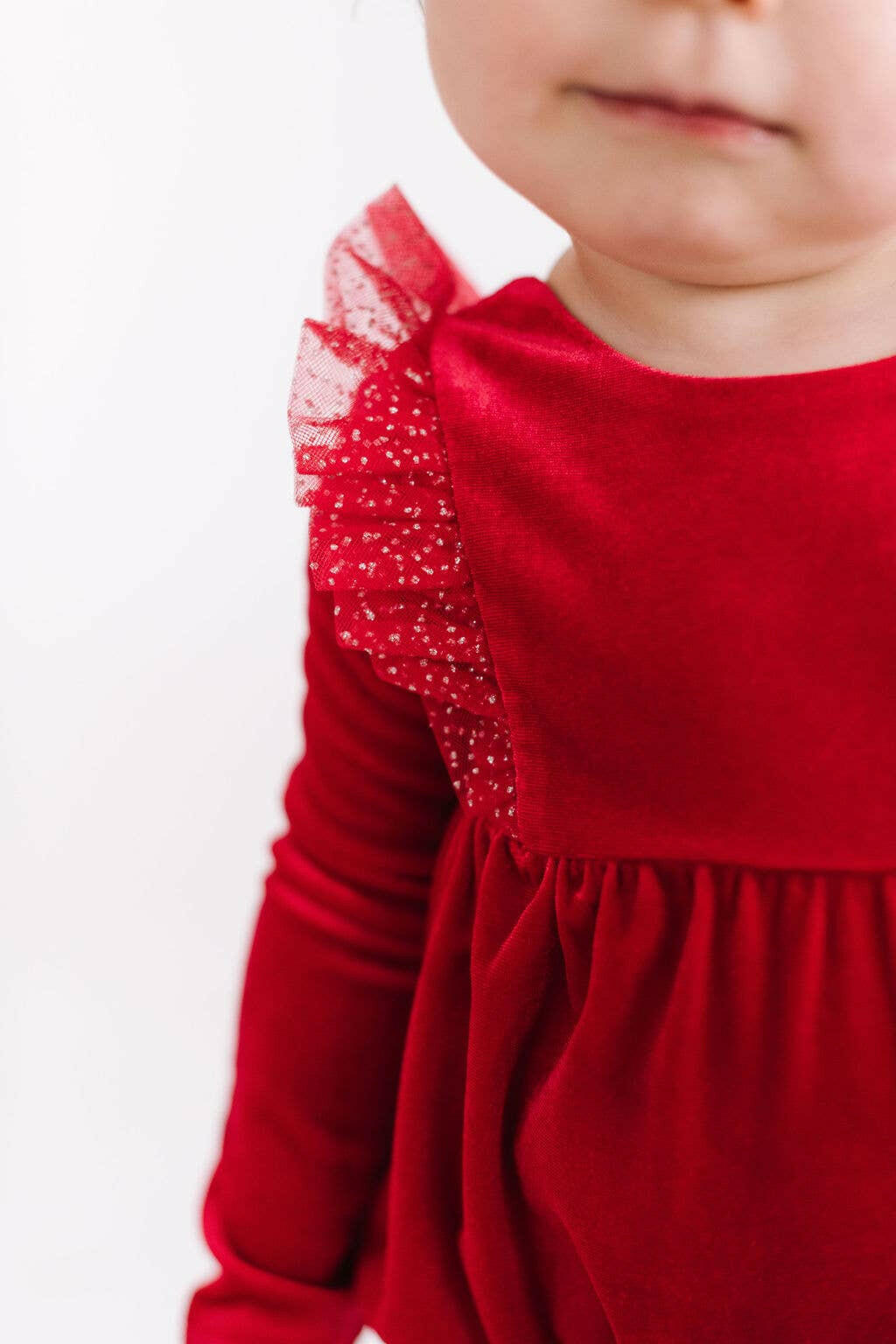 Leah Romper in Red Sparkle Ollie Jay