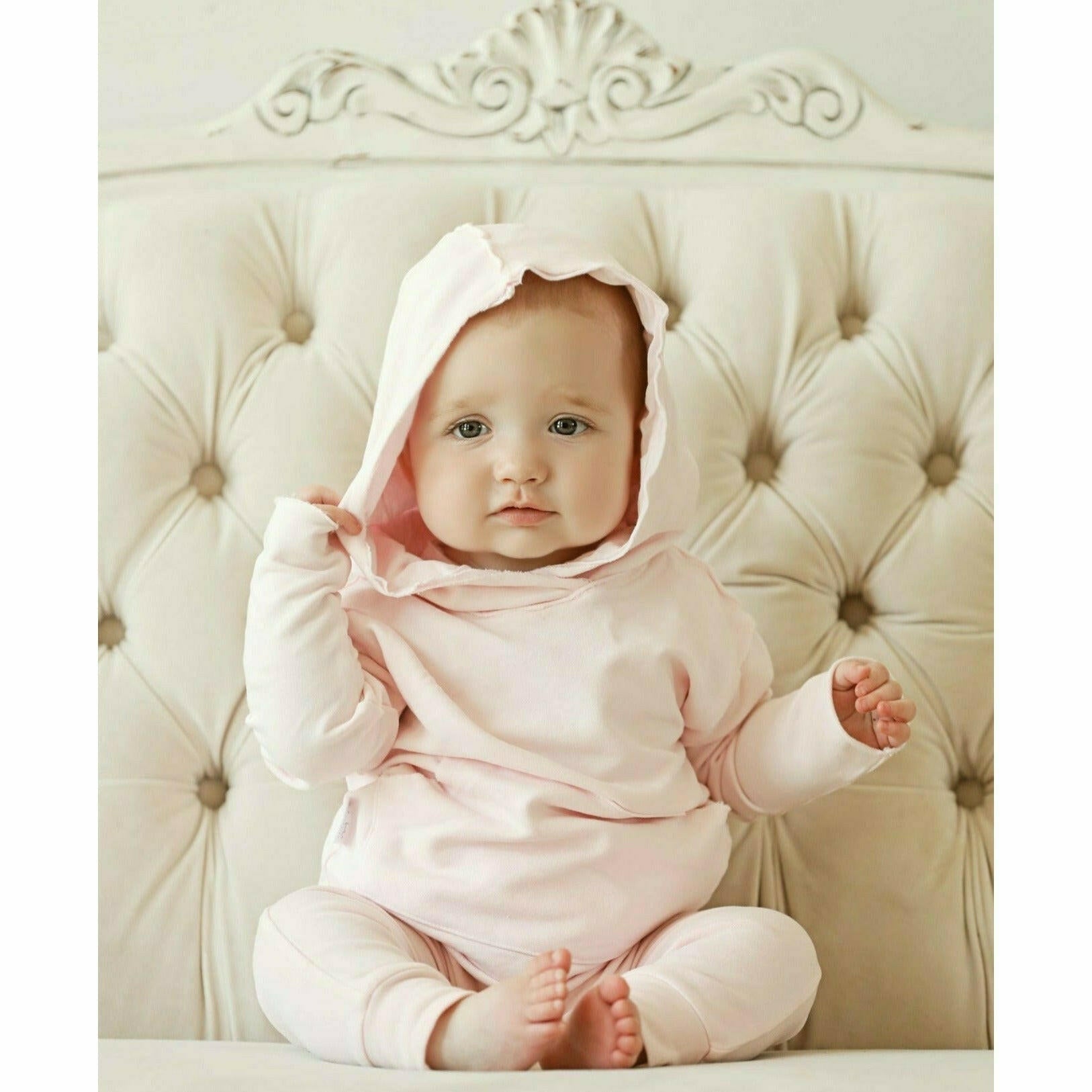 Organic Baby Benji Hoodie Pink Hoodie Be Mi Los Angeles