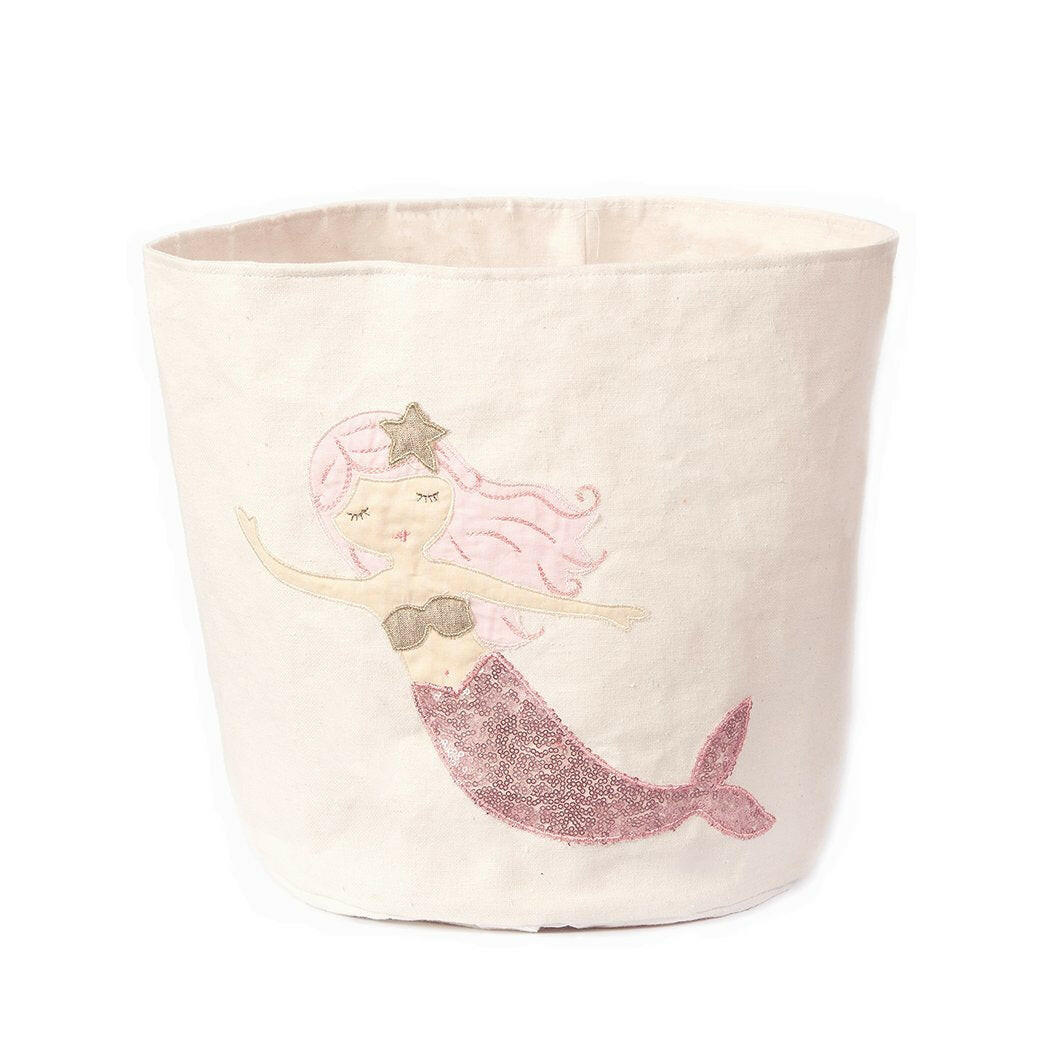 Sequin Mermaid Large Canvas Storage Bin Storage Bin MON AMI