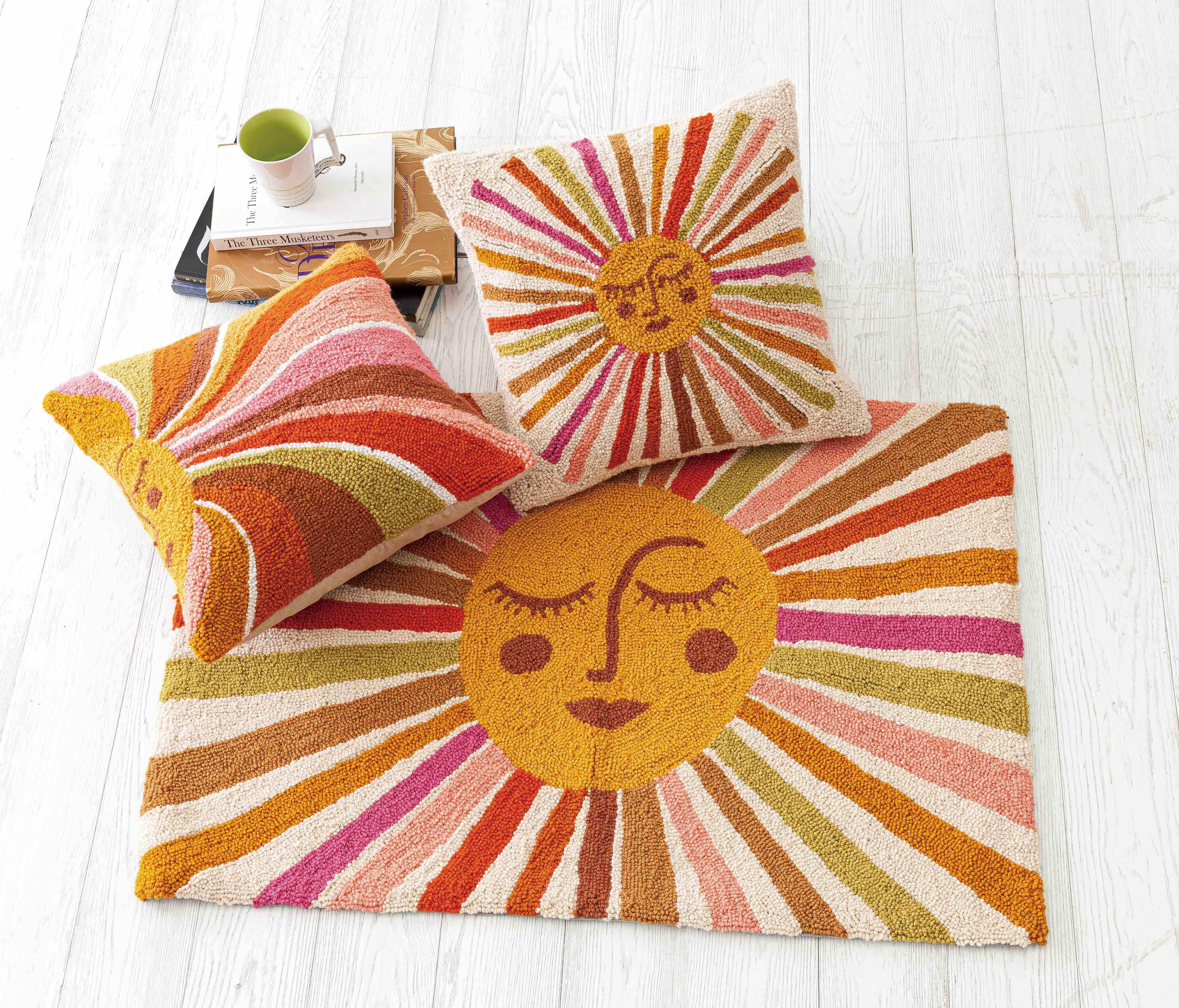 Retro Sunshine Hook Rug Rugs Peking Handicraft
