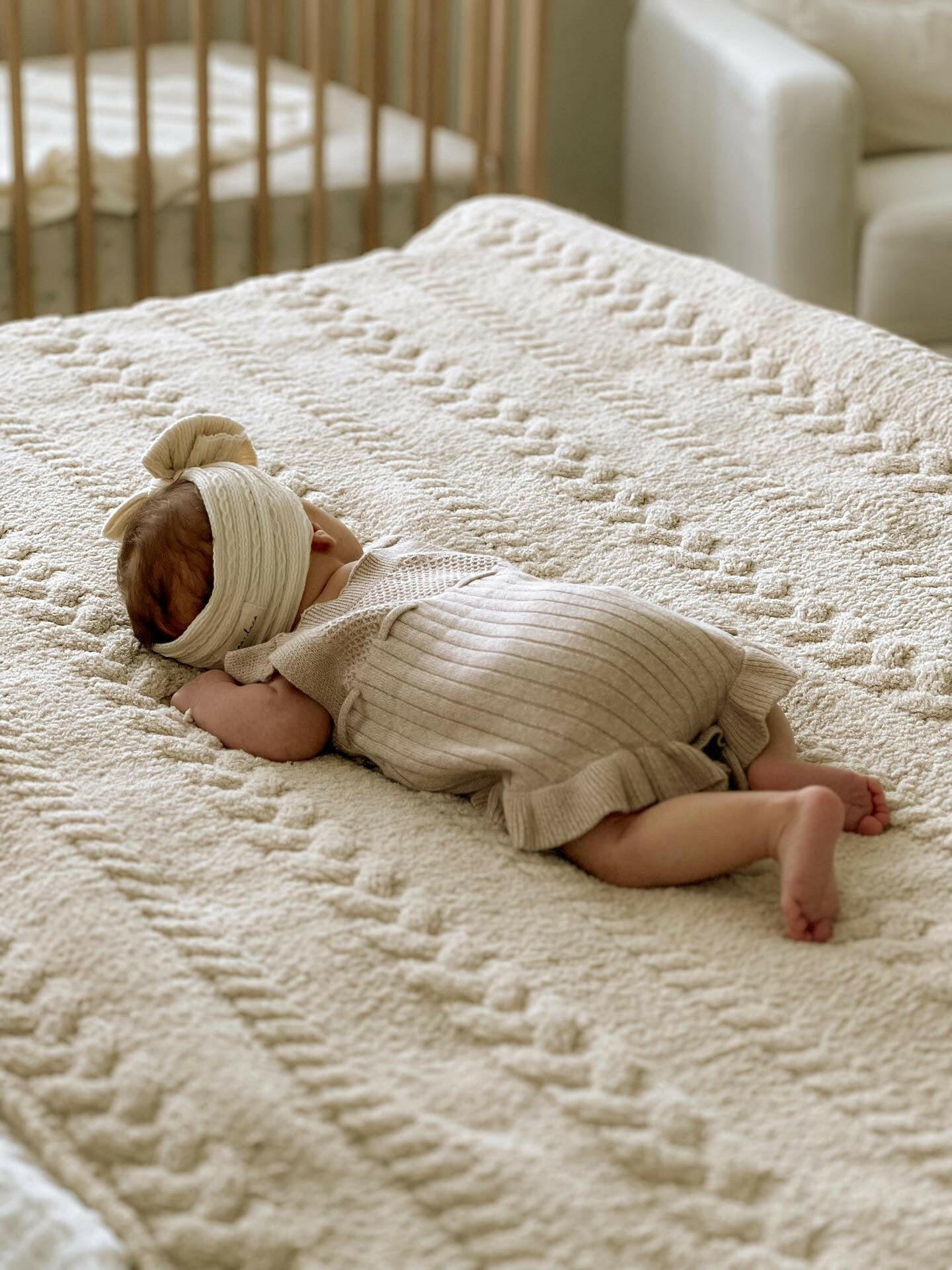 Luna + Luca Sleeveless Ruffle Romper - Heather Beige Luna + Luca