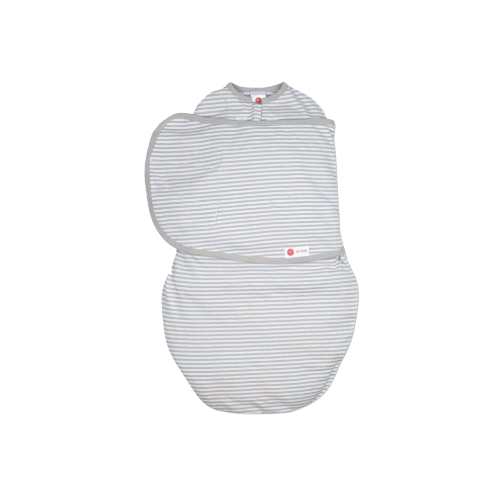 Swaddle Wrap 100% Cotton Jersey embé® Grey Stripes