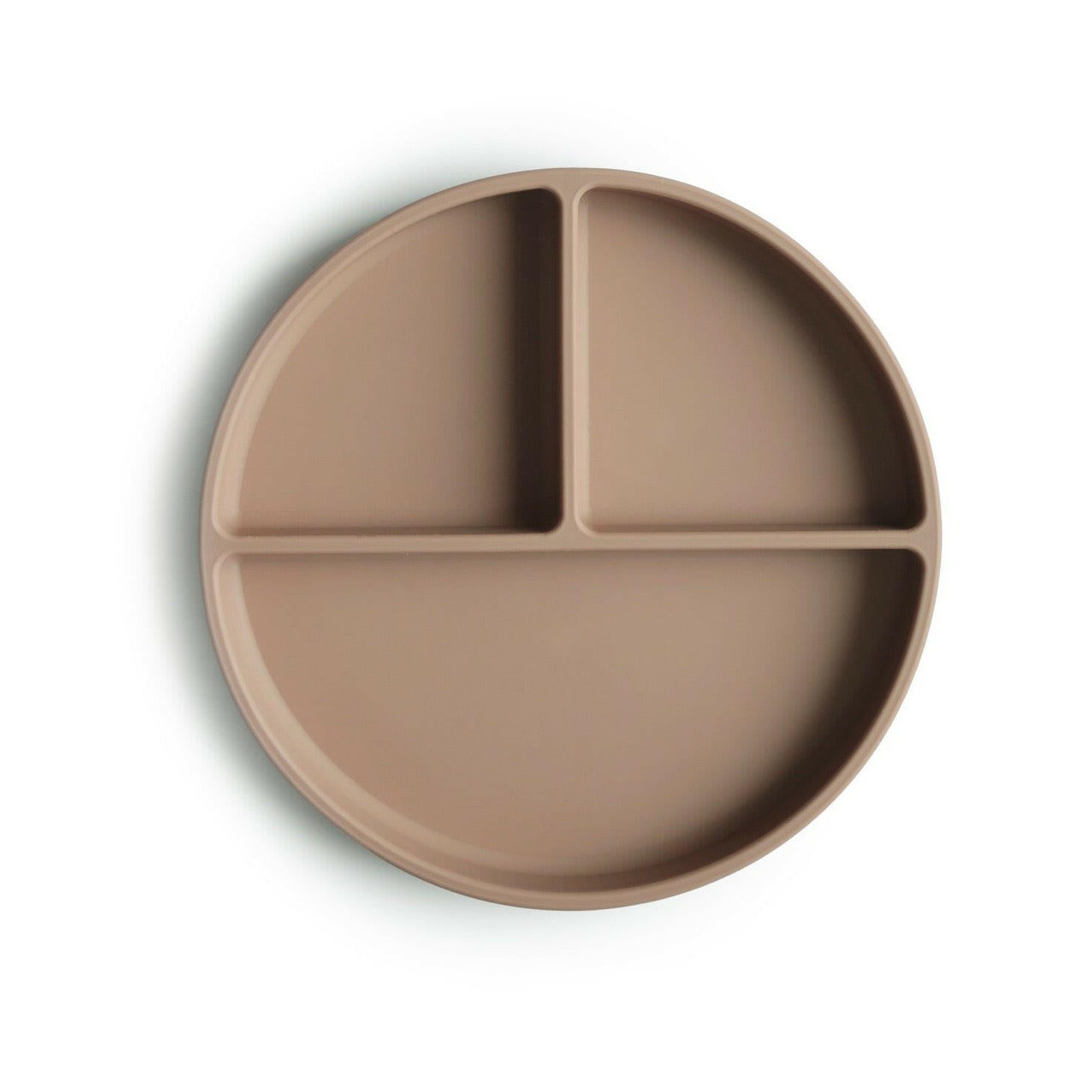 Silicone Suction Plate Feeding Mushie Natural