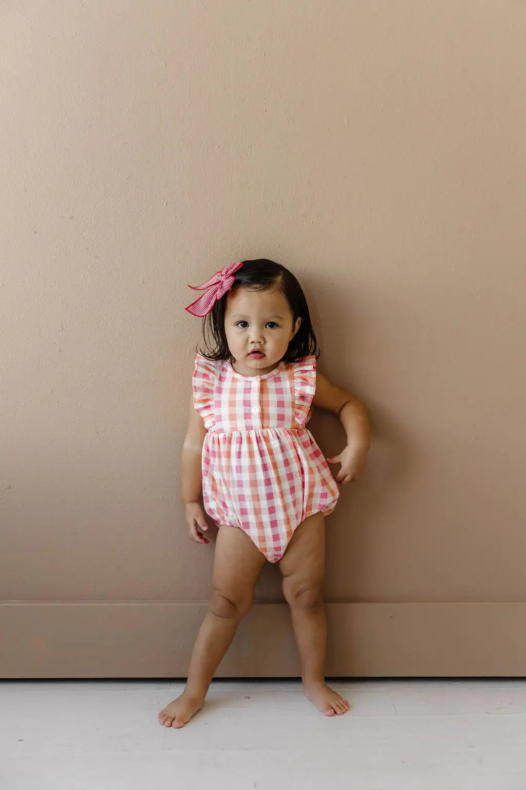 Betsy Romper in Bright Gingham Ollie Jay