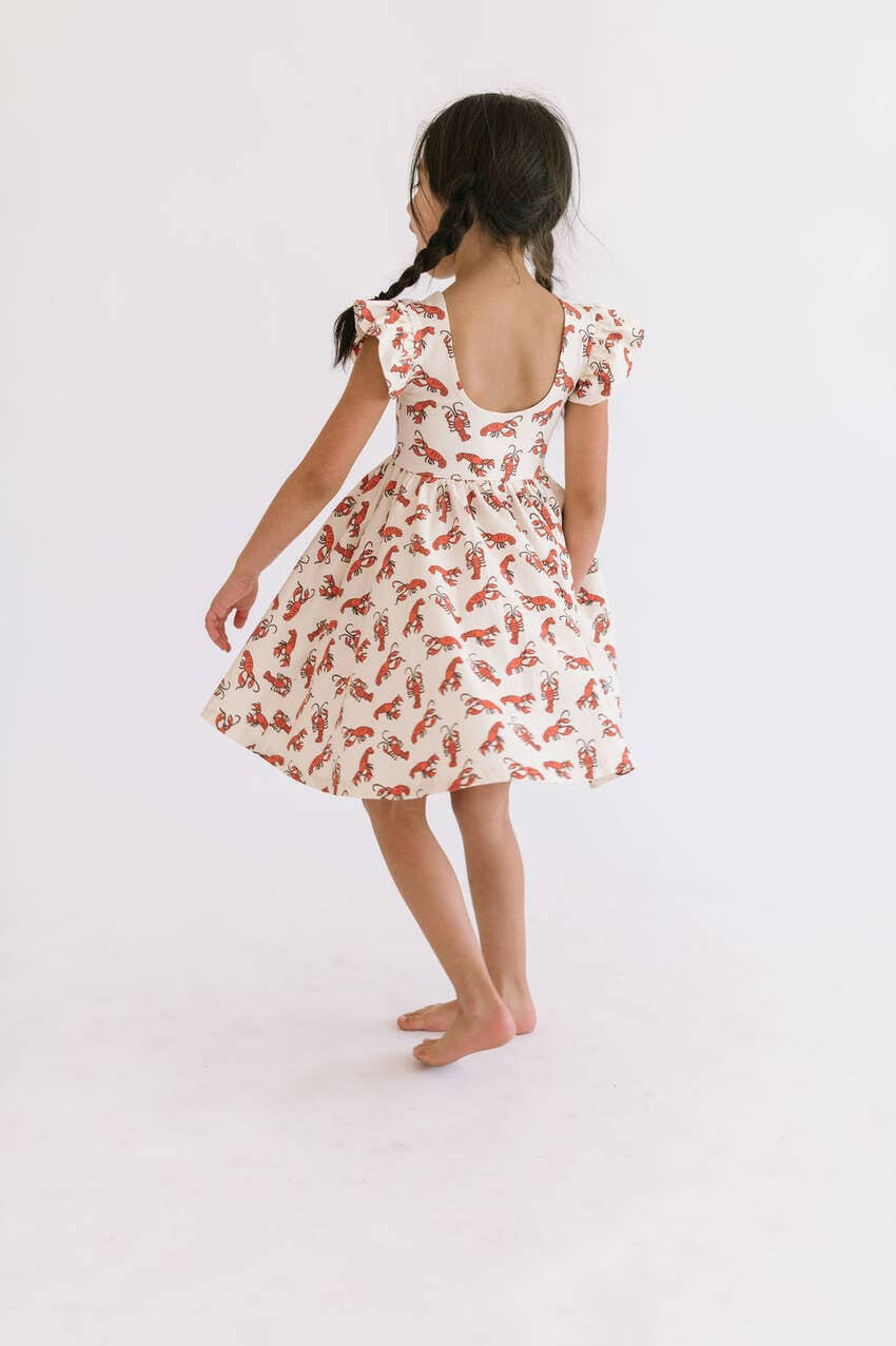Olivia Dress in Crawfish dress Ollie Jay