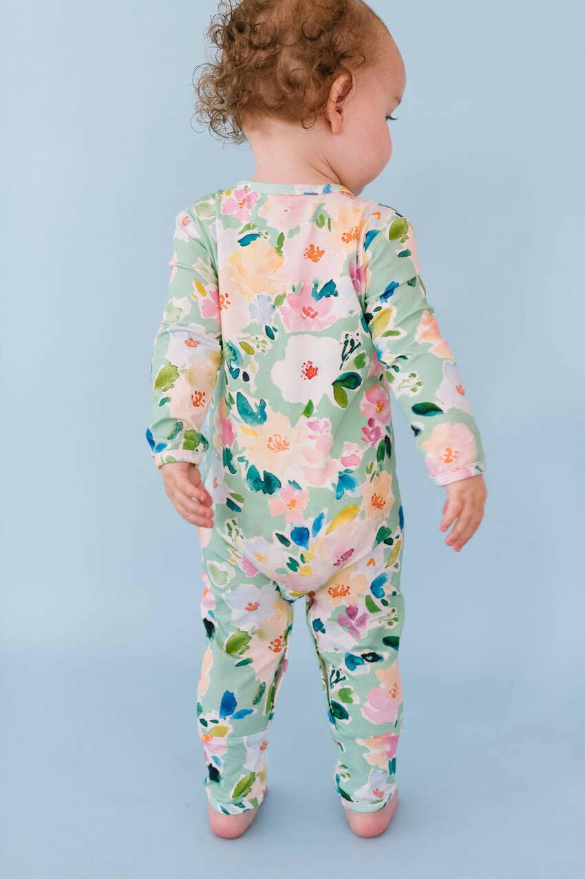 Baby Pajama in Watercolor Floral Ollie Jay