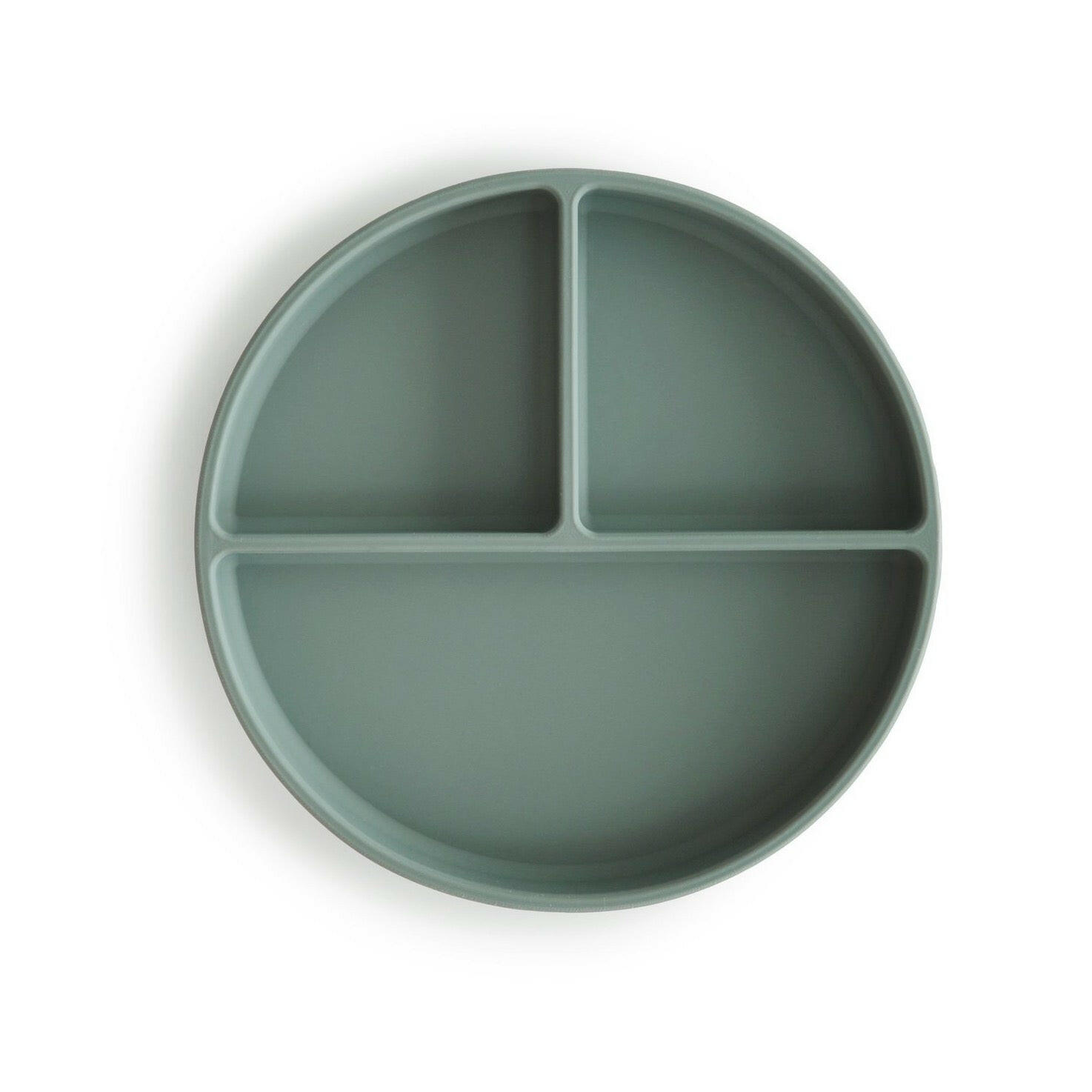 Silicone Suction Plate Feeding Mushie Cambridge Blue