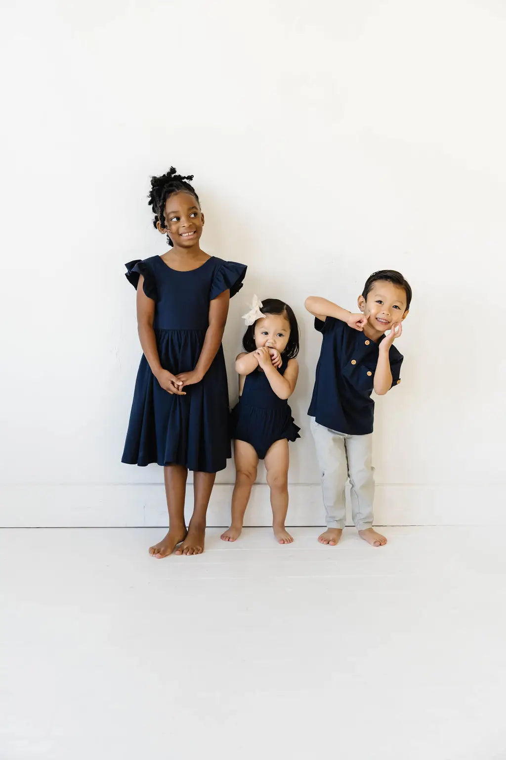 Isla Romper in Navy Ollie Jay