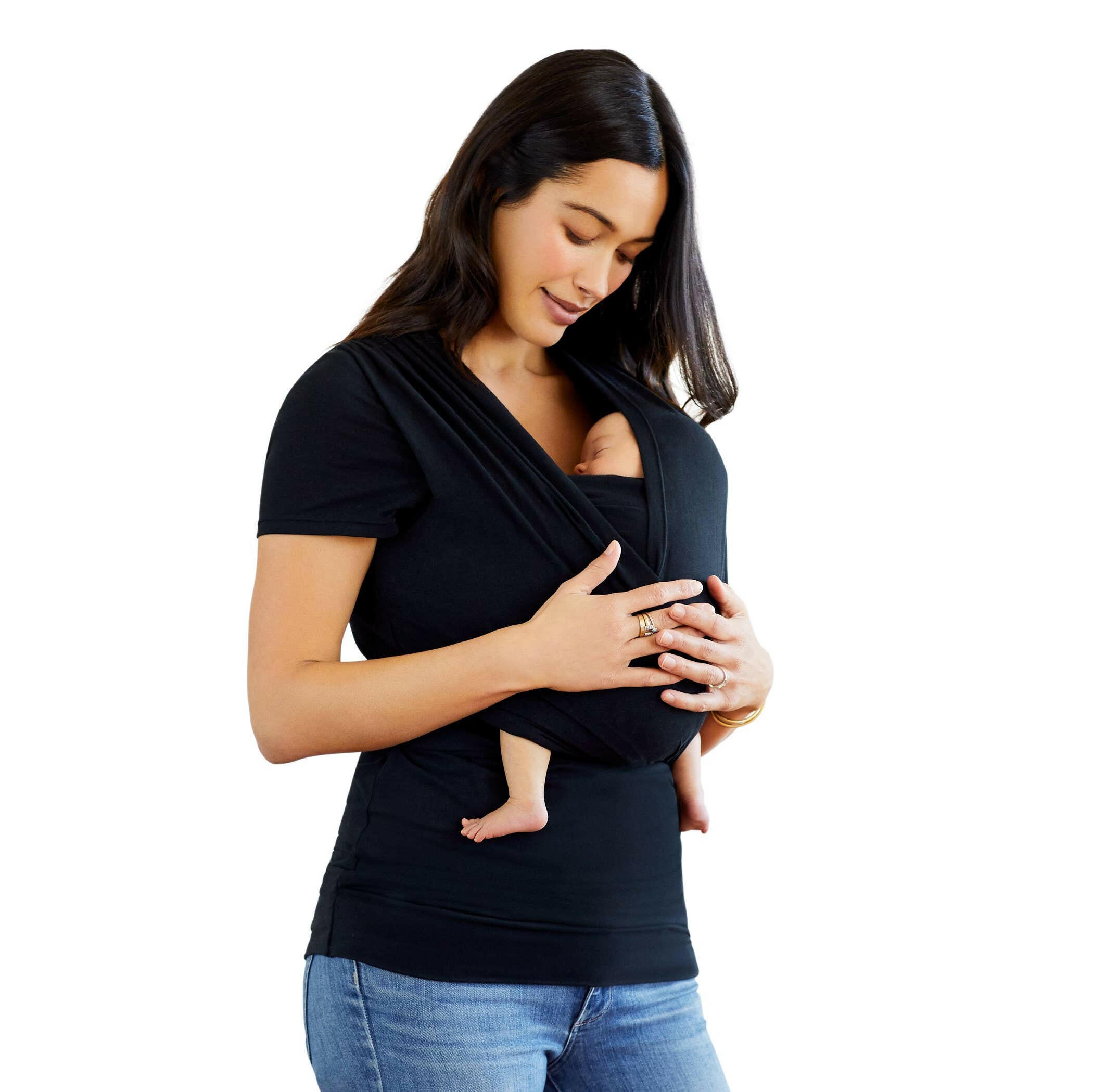 Bump & Beyond T-Shirt Wrap - Black Baby Essentials Moby