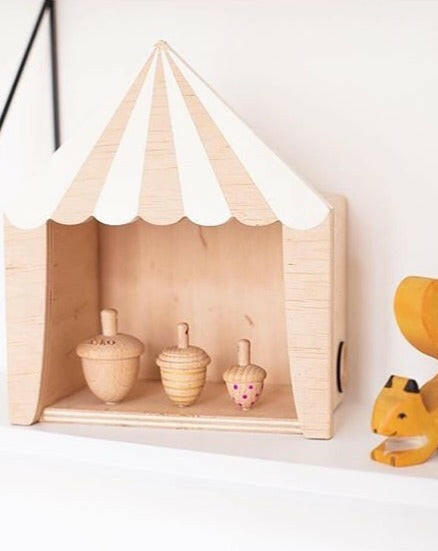 Dongri - Mini Acorn Spinning Top Necklace Kids Toys kiko+ and gg*