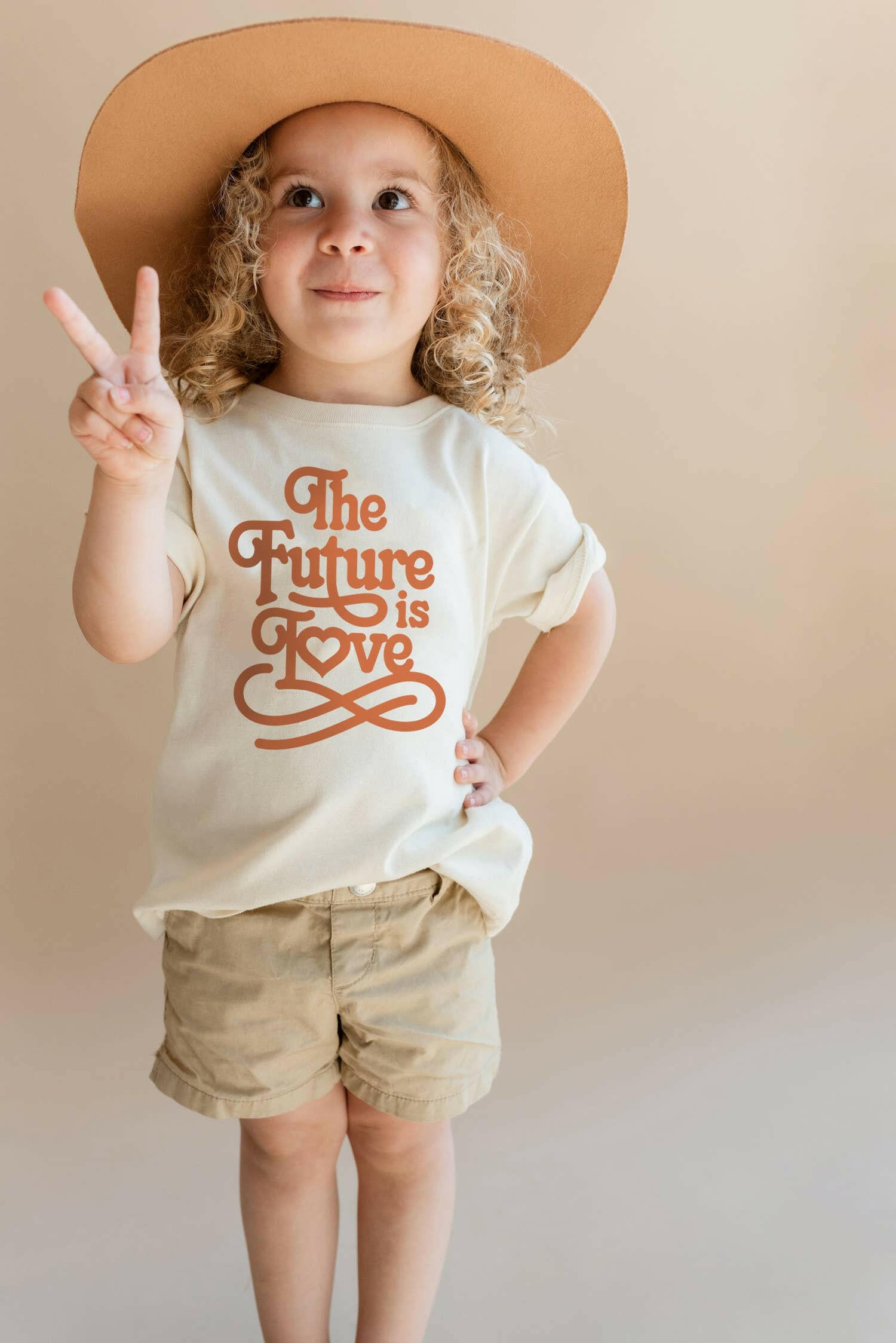 The Future is Love Kid/Toddler Tee Polished Prints