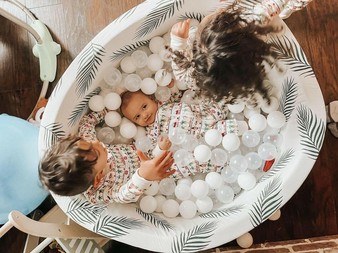 Boho Palm on Ivory + 200 Pit Balls Ball Pit Bundles Little Big Playroom