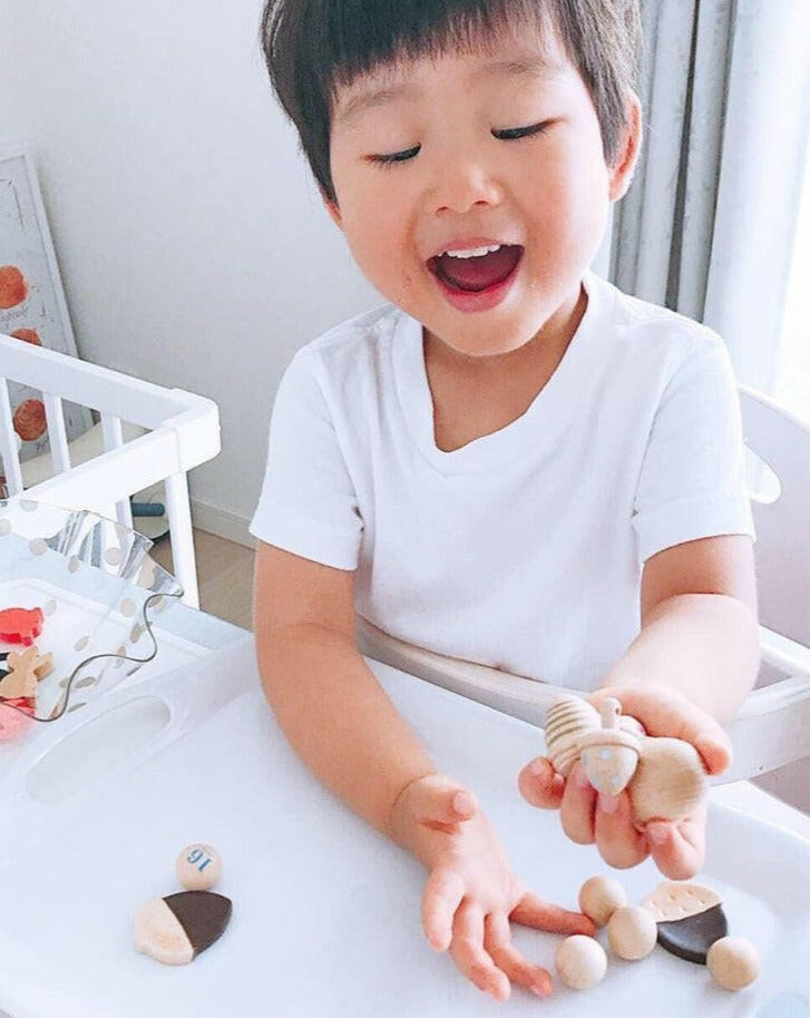 Dongri - Mini Acorn Spinning Top Necklace Kids Toys kiko+ and gg*