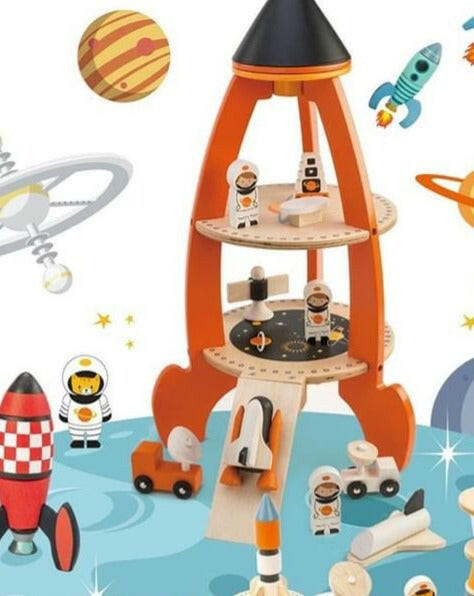 Cosmic Rocket Set Wooden Toys Tender Leaf