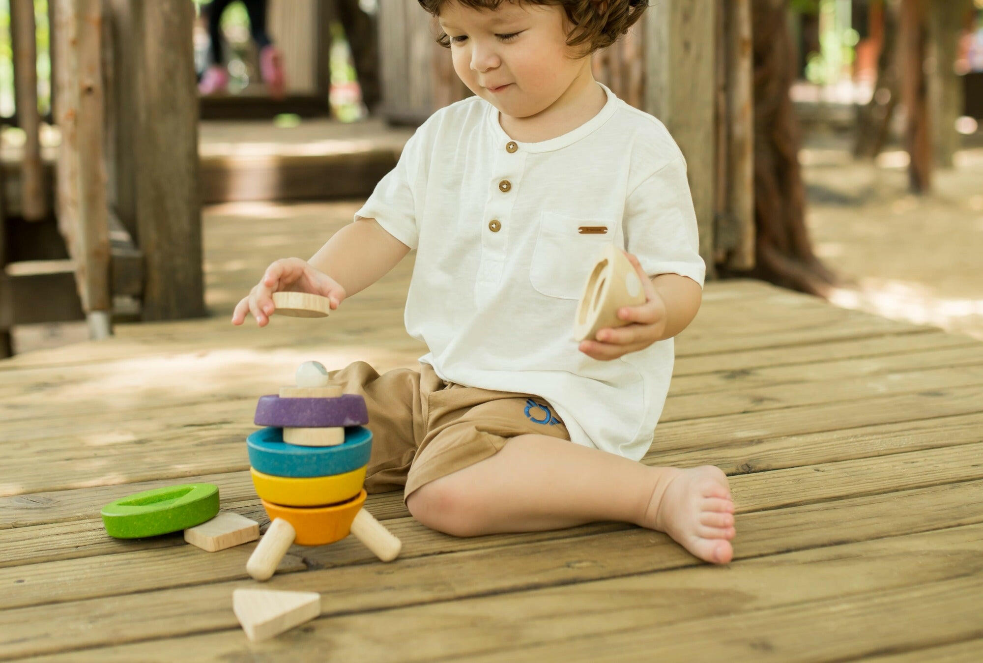 Plan Toys Stacking Rocket Kids Toys PlanToys
