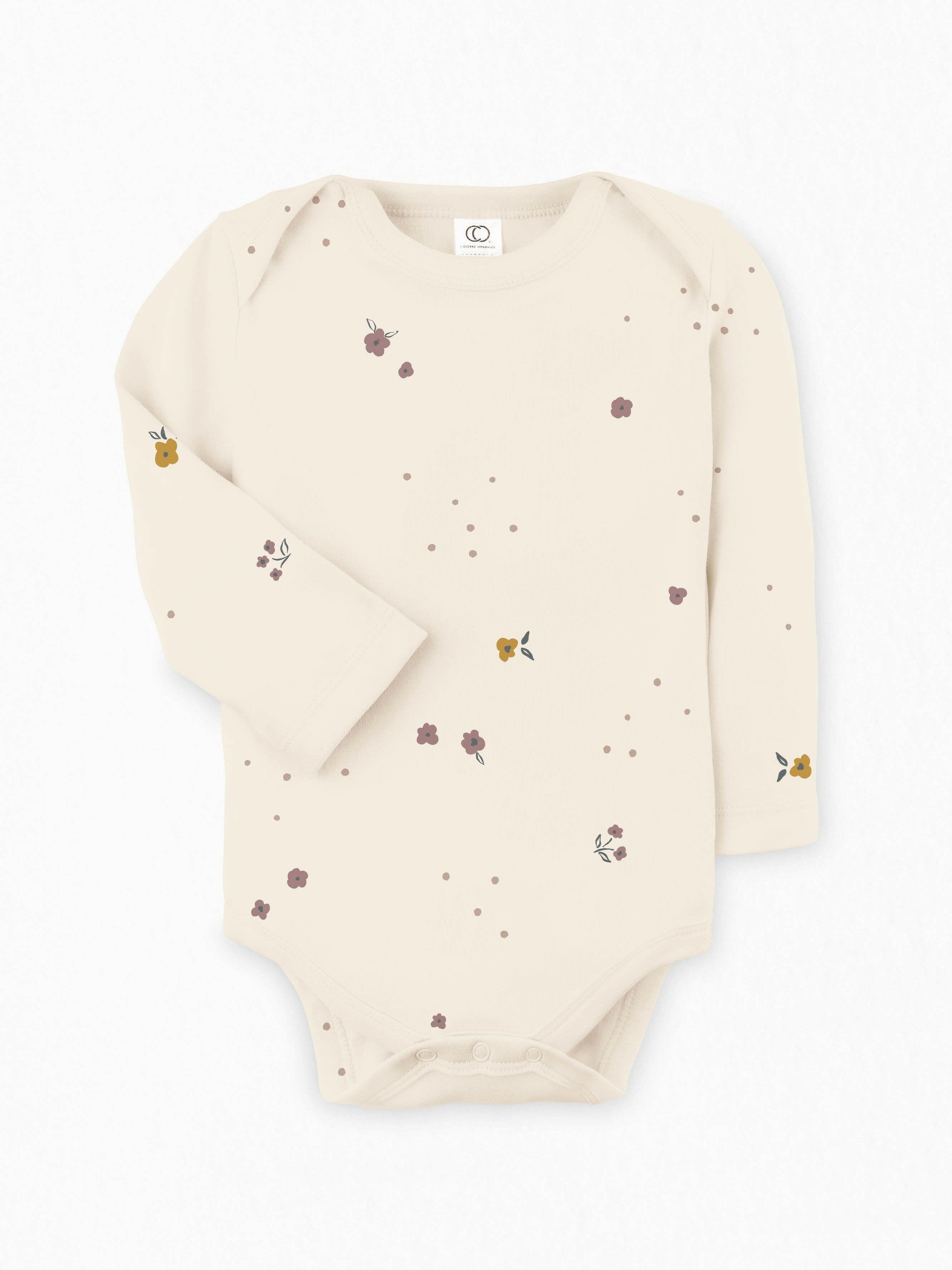 River Organic Cotton Bodysuit - Mia Floral Baby Clothing Colored Organics