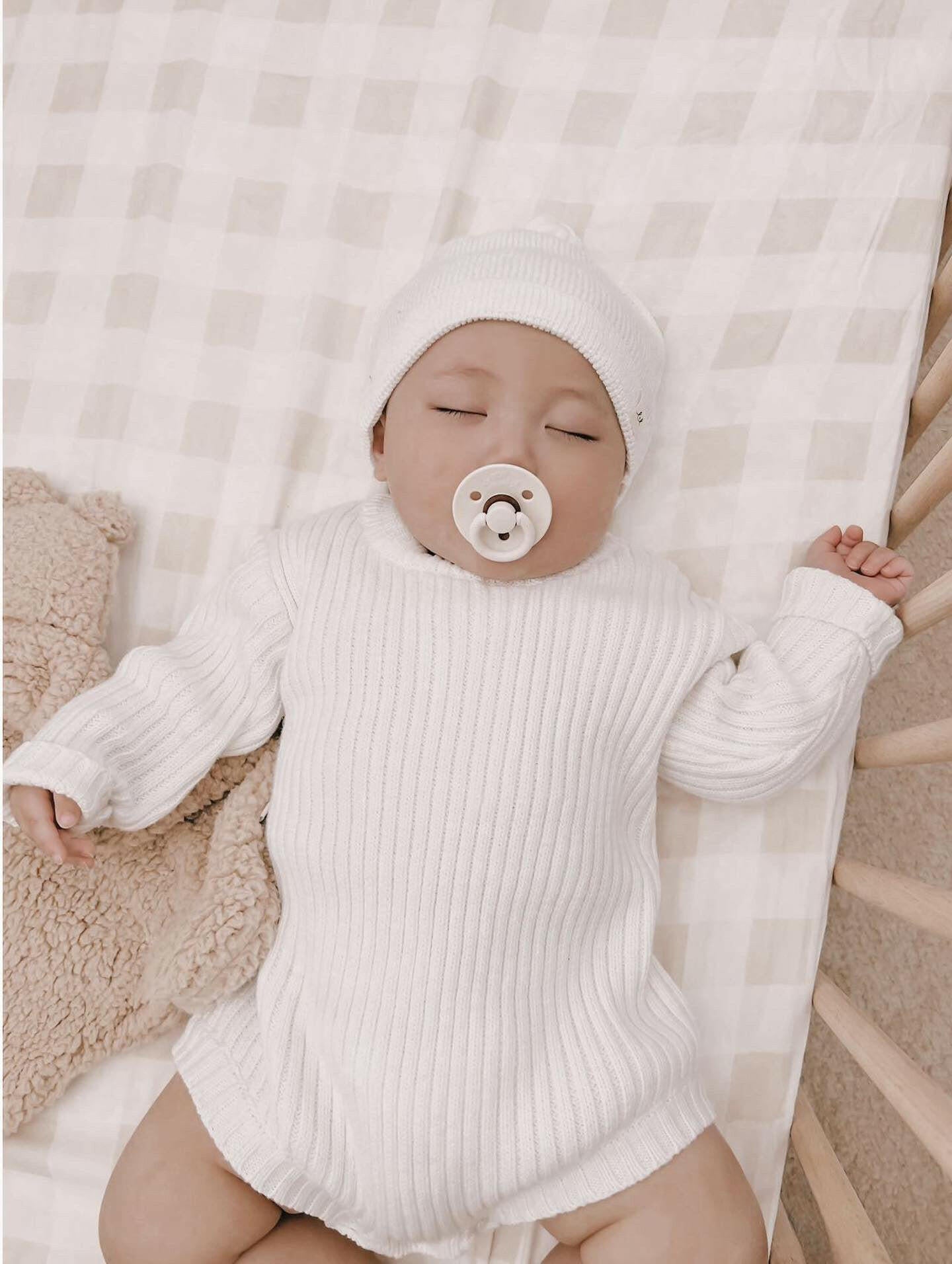 Luna + Luca Chunky Rib Romper - White Luna + Luca