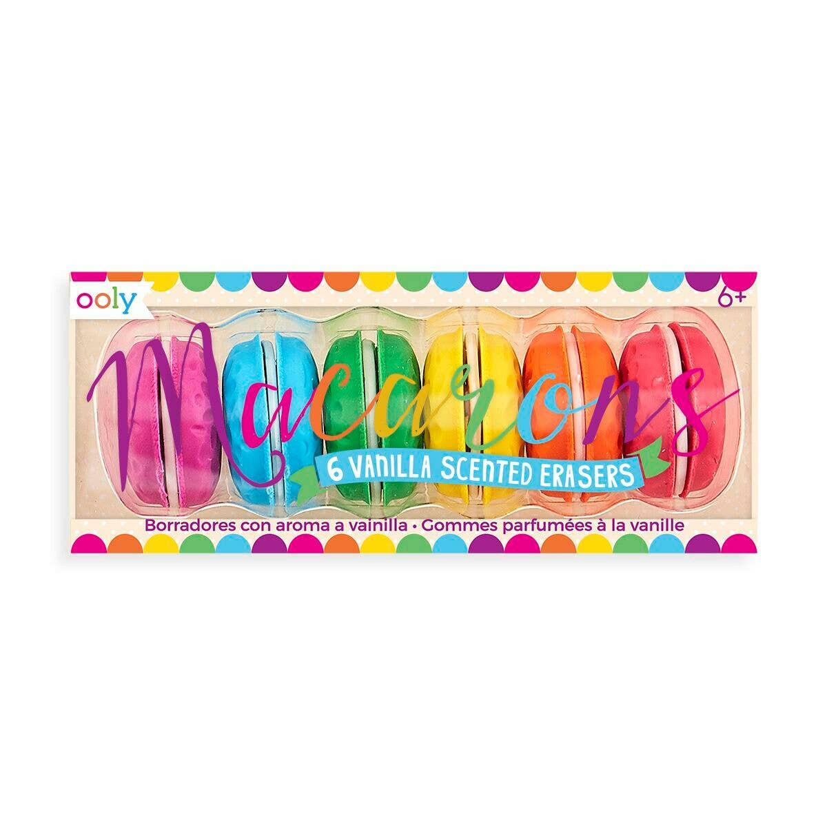 Macaron Scented Erasers - Set of 6 Art Supplies OOLY - Art & School Supplies
