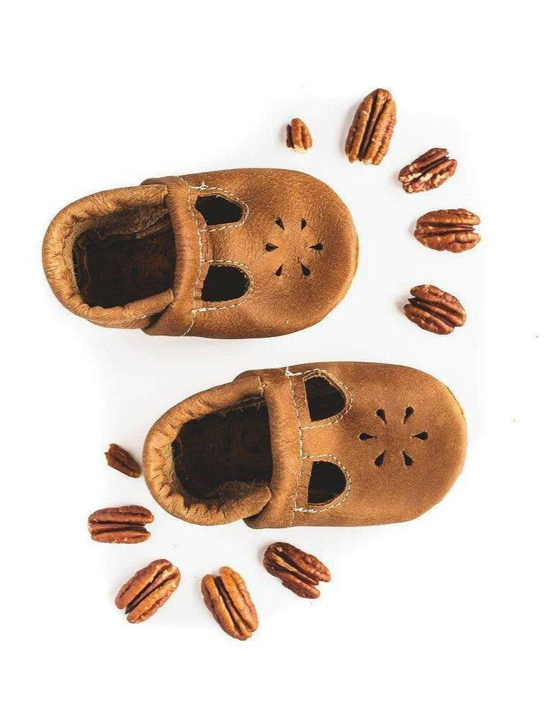 Baby Leather T-Strap Shoe - Tribe Shoes Starry Knight Design