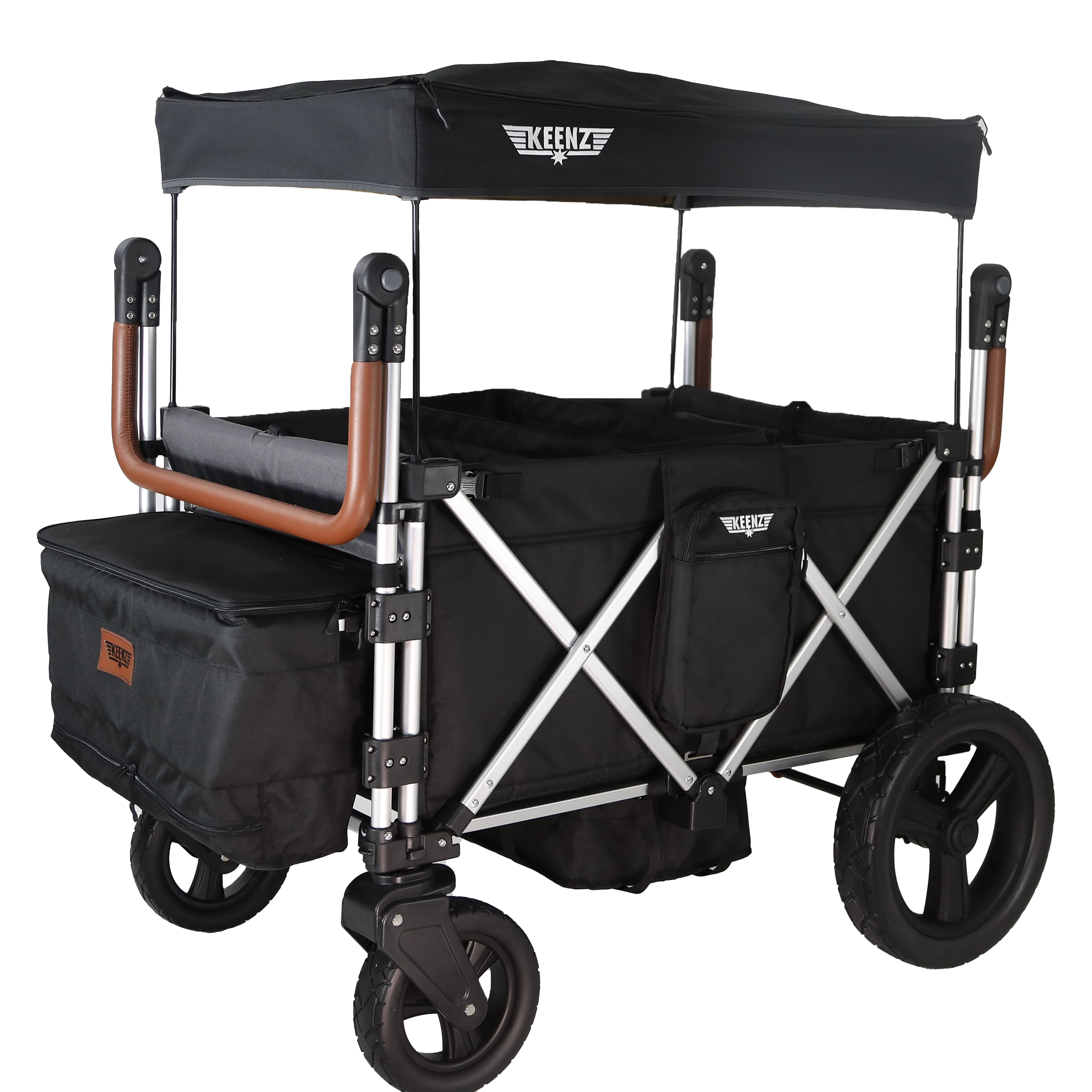 Keenz 7S+ - Ultimate Adventure Stroller Wagon - 4 Passenger Baby & Toddler > Baby Transport > Baby Strollers Keenz Stroller Wagons Black-Grey