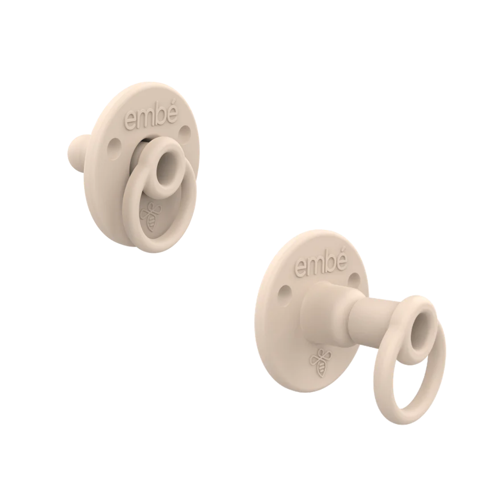 Binnie® Retractable Pacifier Pacifiers & Teethers embé® Oatmeal Blush 1-Pack