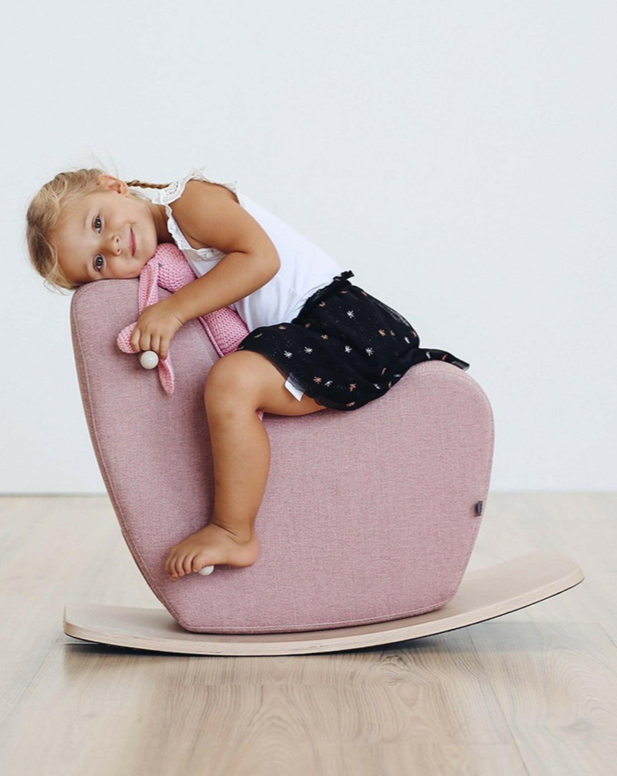 Ooh Noo Toddler Rocking Horse - Pale Pink Rockers Ooh Noo