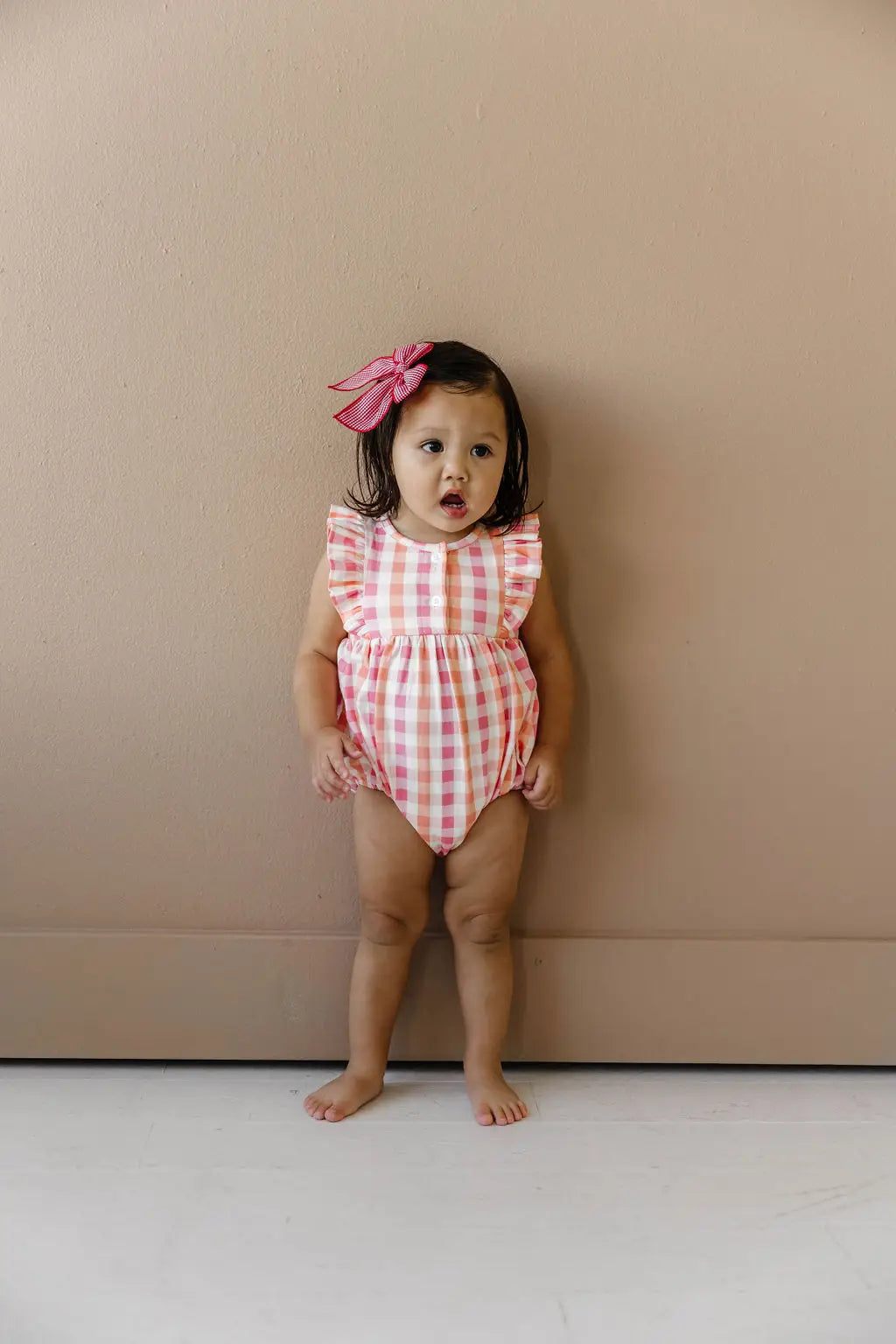 Betsy Romper in Bright Gingham Ollie Jay