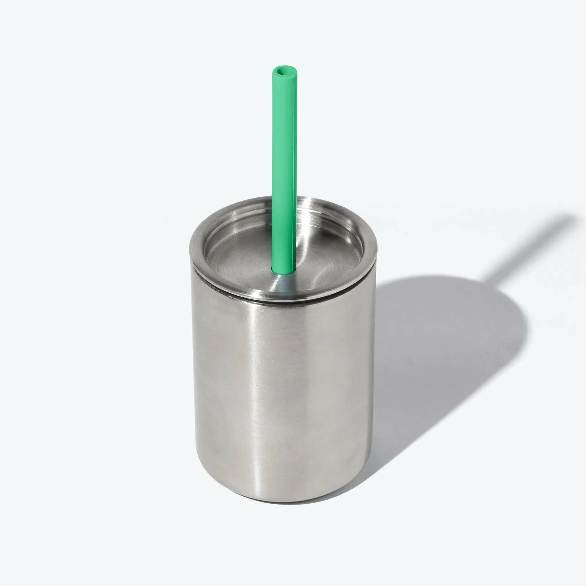 8 oz. Avanchy Stainless Steel Baby Toddler Spill Proof Cup with Straw Sippy Cups Avanchy Sustainable Baby Dishware 8 oz. Cup Green