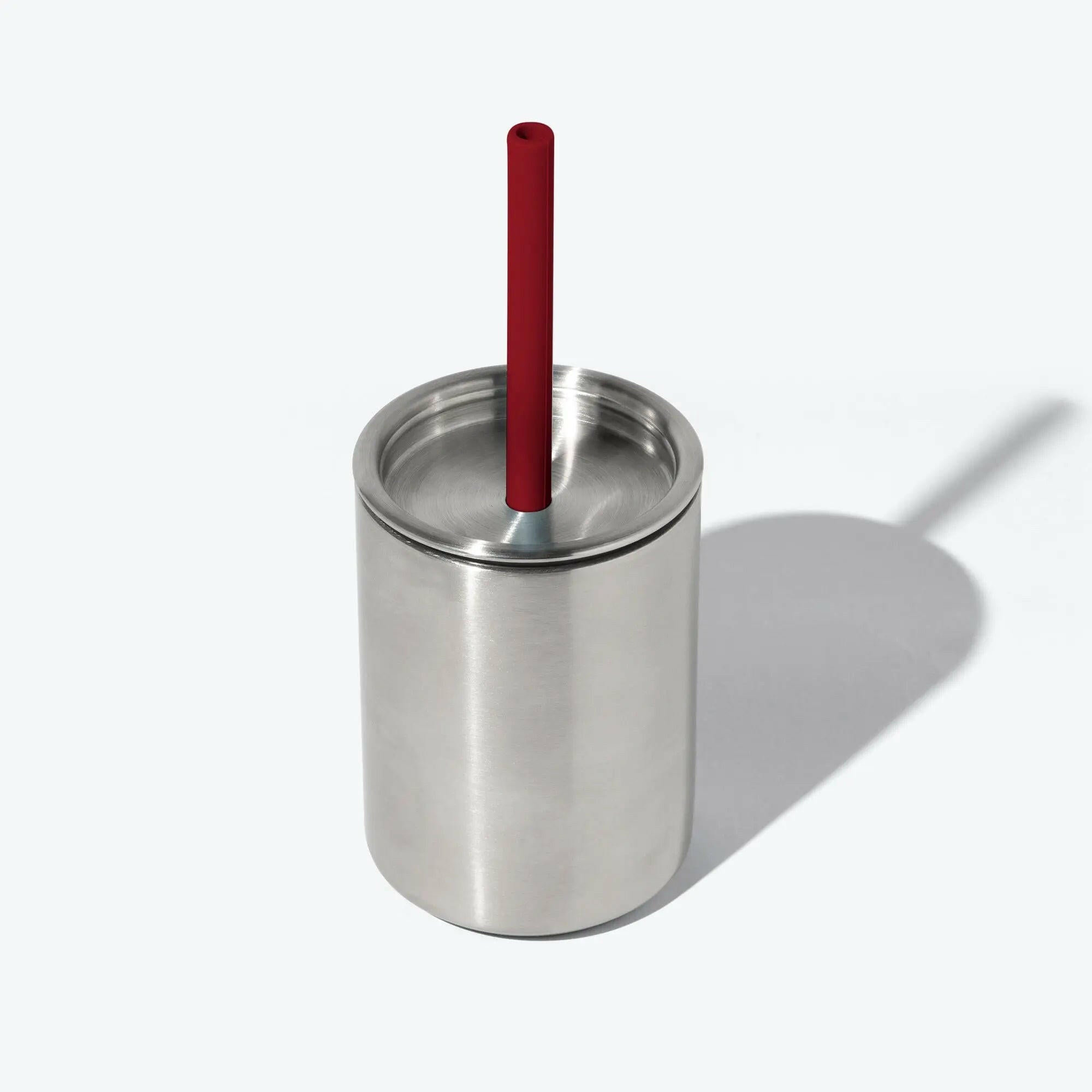8 oz. Avanchy Stainless Steel Baby Toddler Spill Proof Cup with Straw Sippy Cups Avanchy Sustainable Baby Dishware 8 oz. Cup Magenta